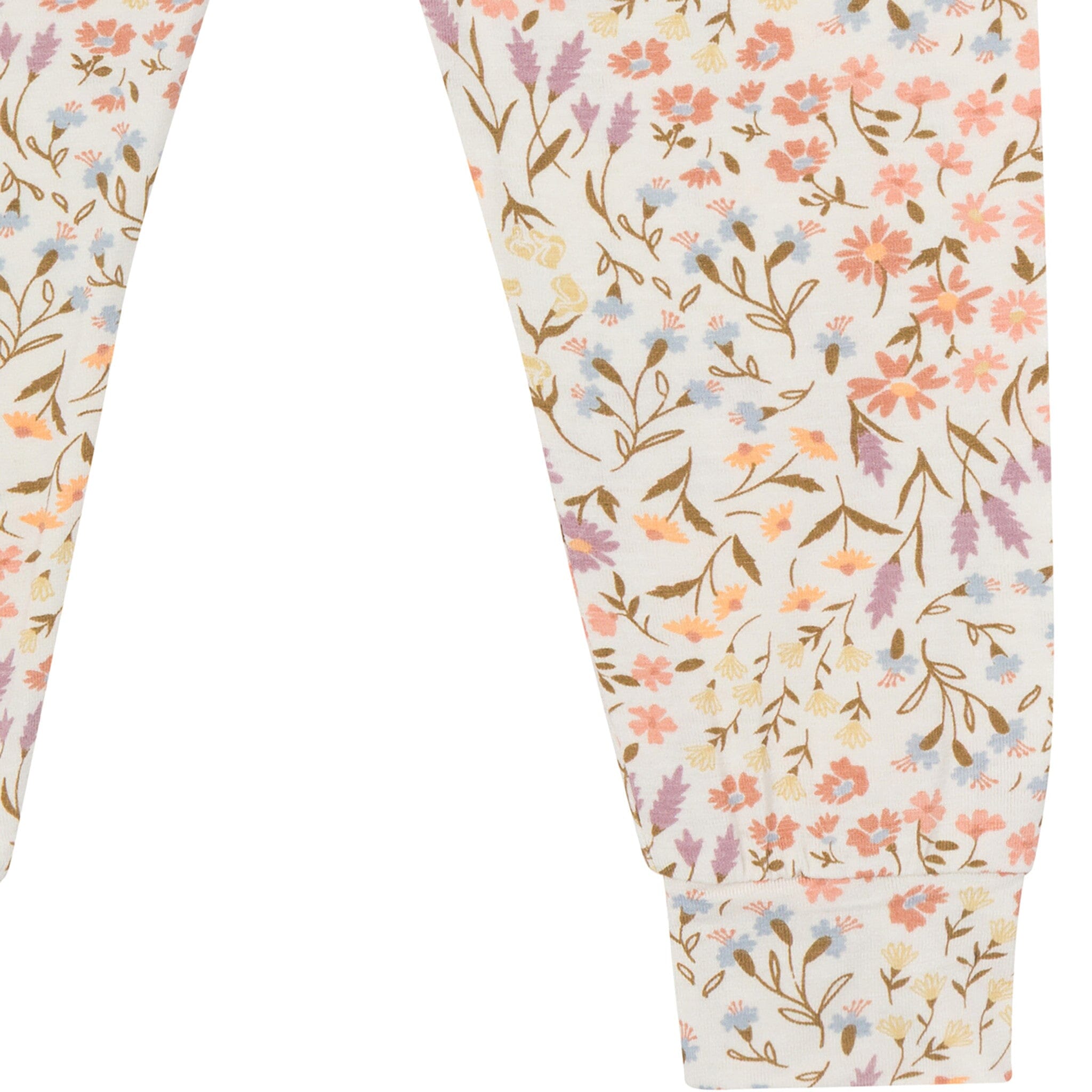 4-Piece Girls Floral Garden Viscose Snug Fit Pajama Set - Image 10