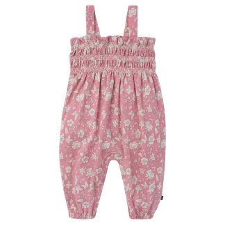 Baby Girls Pink Flower Long Leg Romper