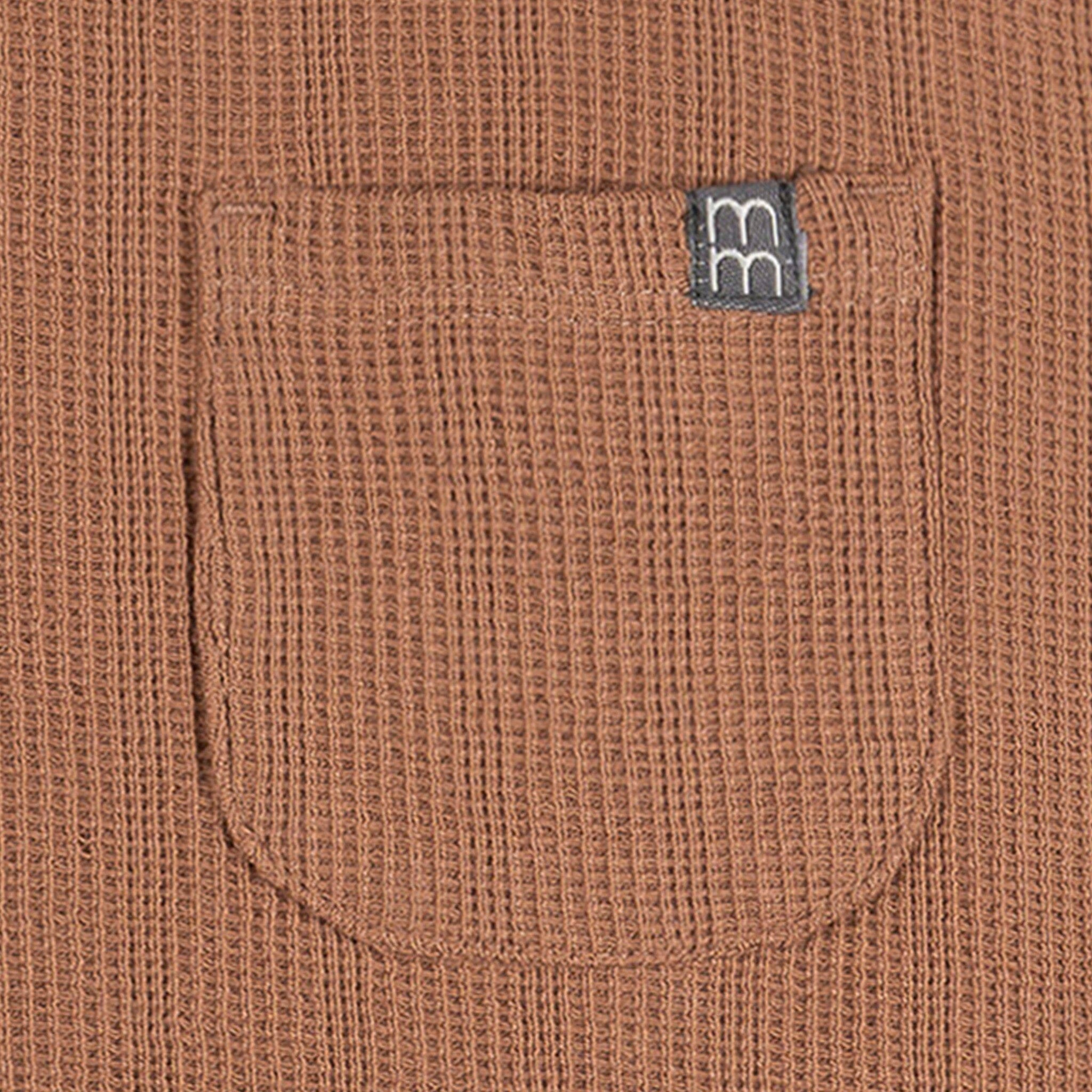 Baby Boys Mocha Henley Romper - Image 6