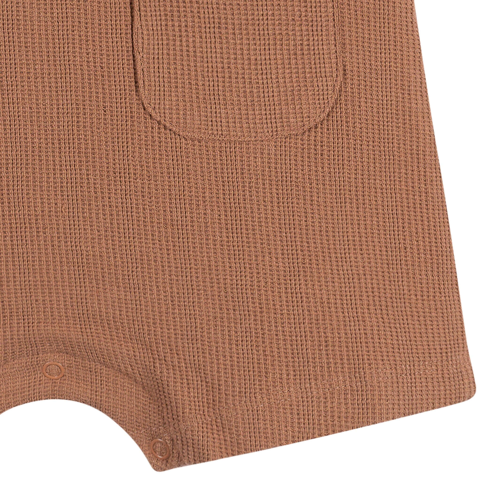 Baby Boys Mocha Henley Romper - Image 7