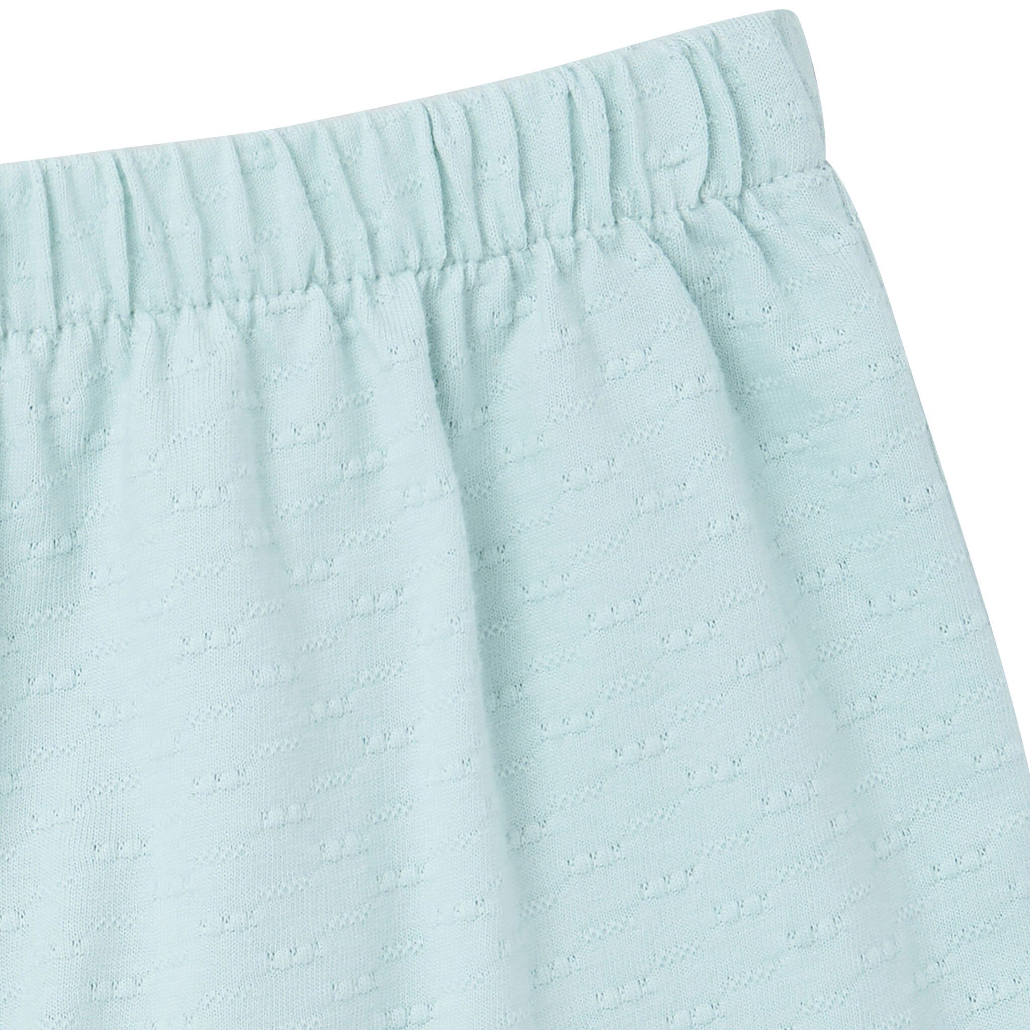 2-Piece Girls Misty Blue Eyelet Top and Shorts Set - Image 8