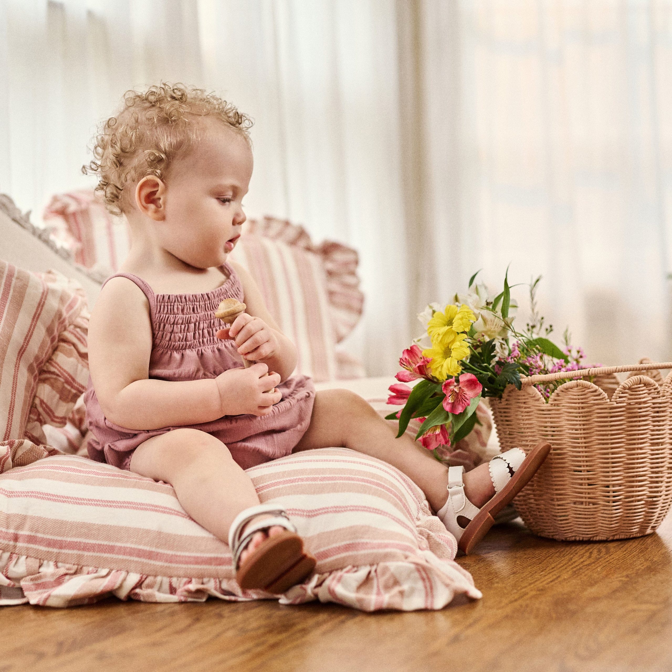 Baby Girls Woodrose Bubble Romper - Image 3