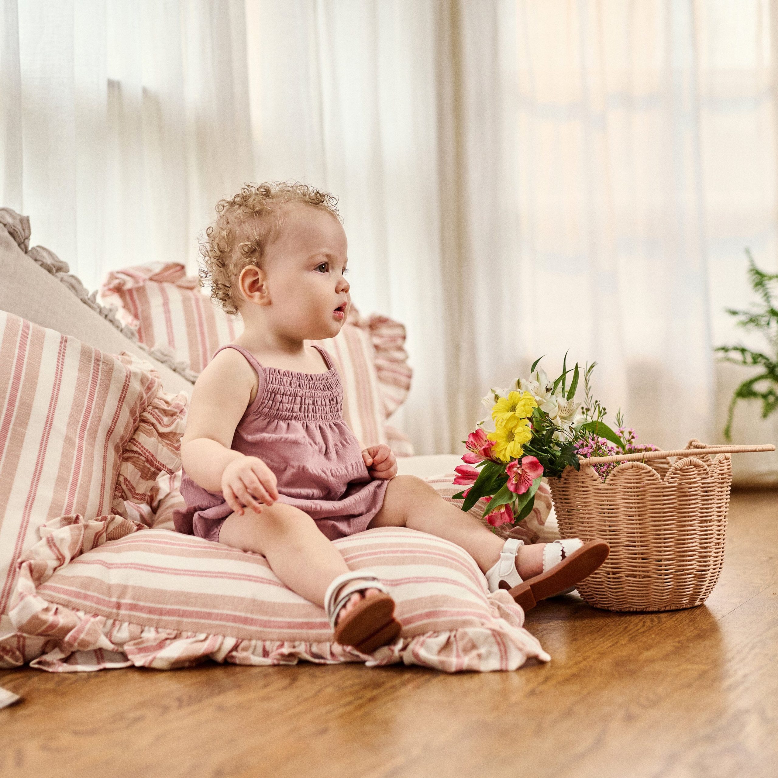 Baby Girls Woodrose Bubble Romper - Image 4