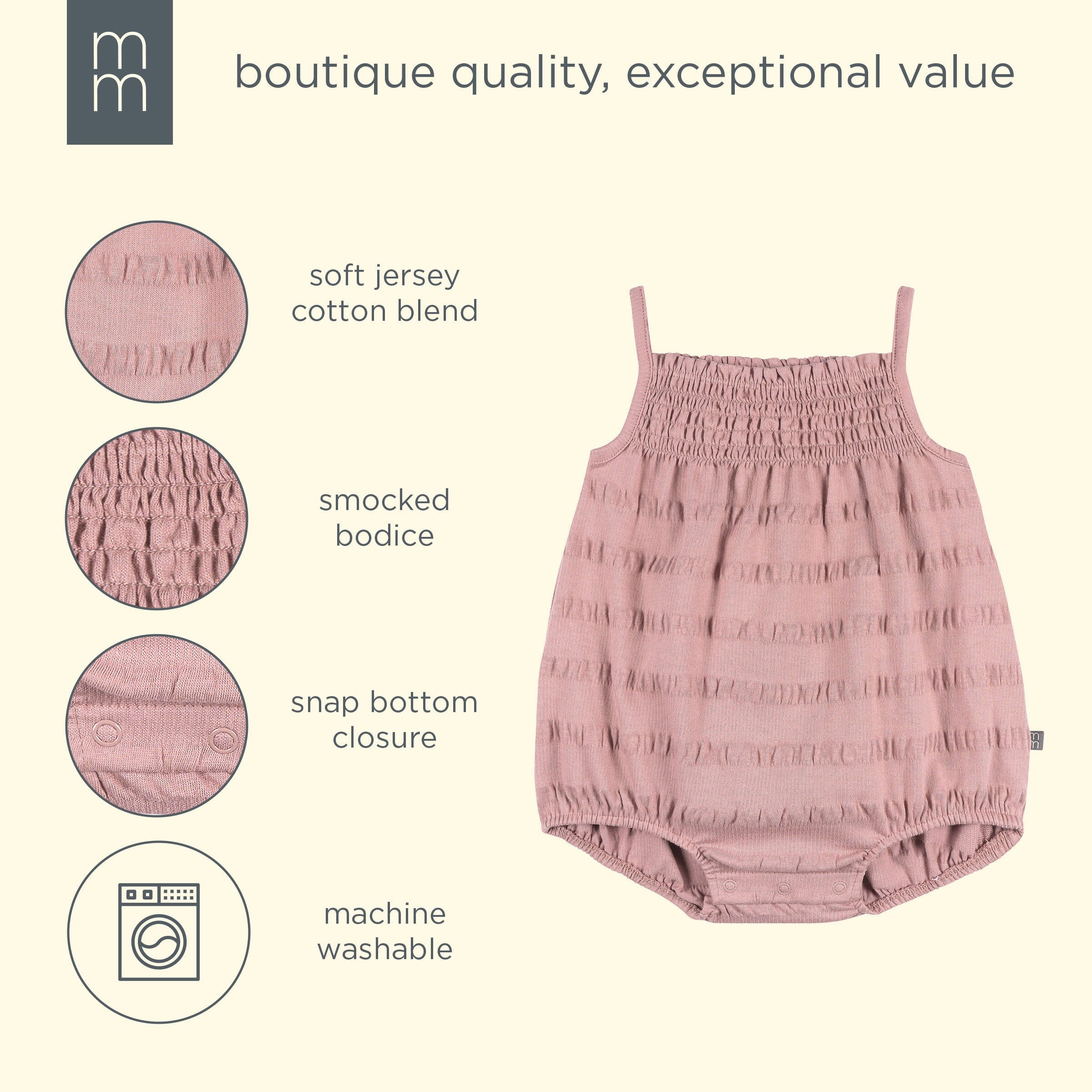 Baby Girls Woodrose Bubble Romper - Image 8