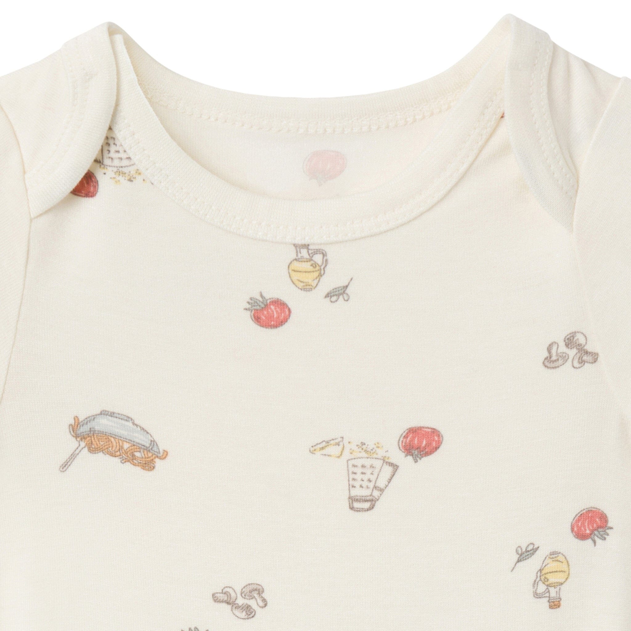 4-Piece Baby Neutral Pasta Dinner Bodysuits and Pants Viscose Set - Image 3