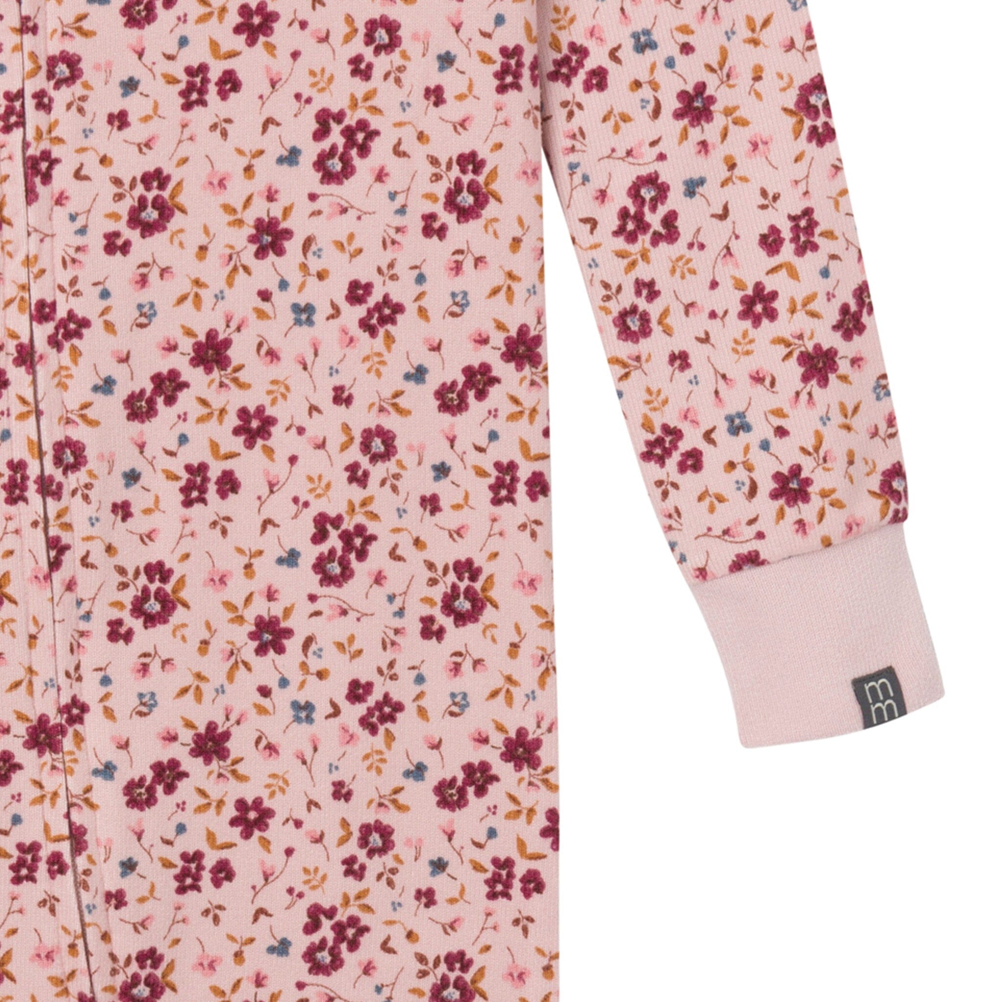 Baby & Toddler Girls Light Rose Floral Snug Fit Footless Pajamas - Image 3