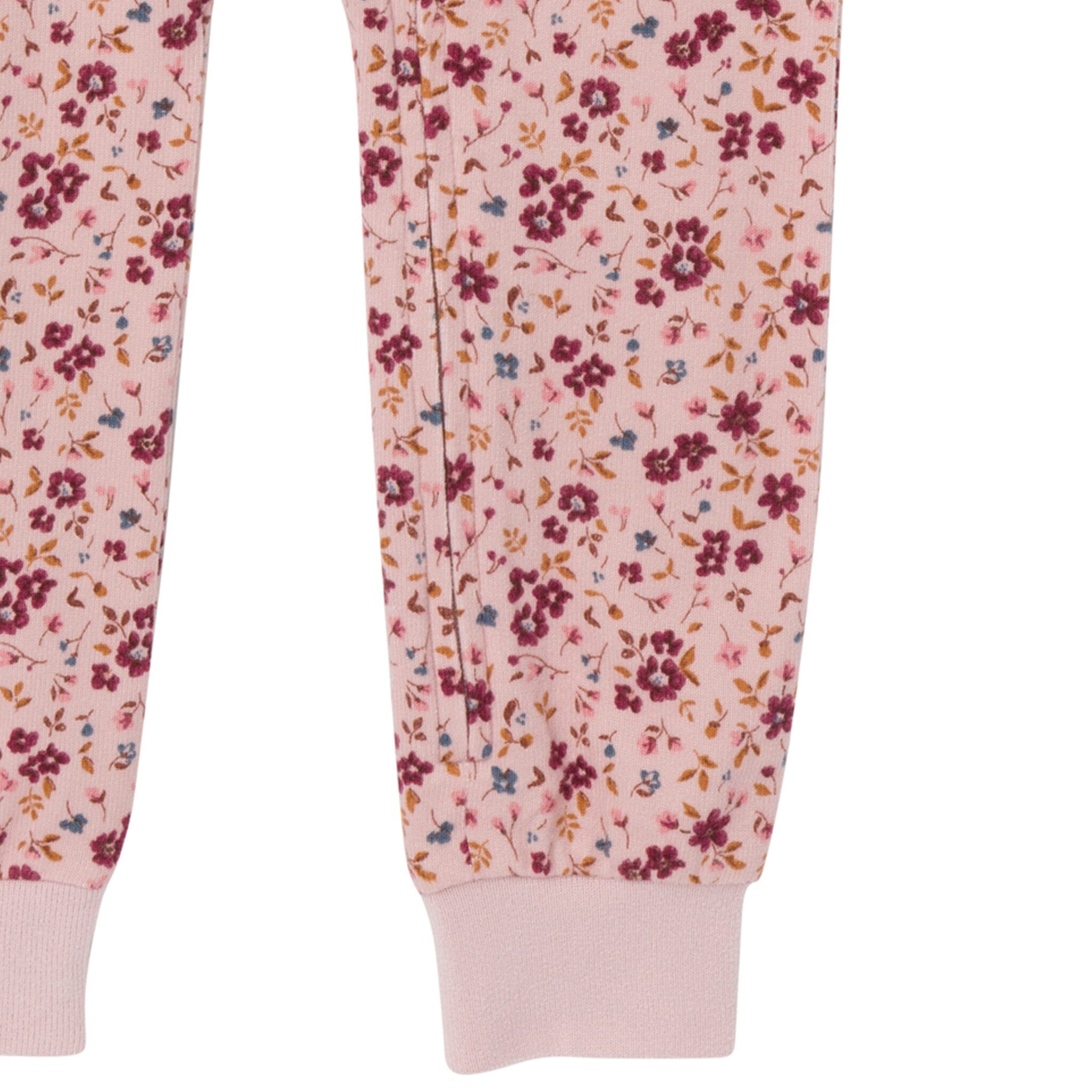 Baby & Toddler Girls Light Rose Floral Snug Fit Footless Pajamas - Image 4