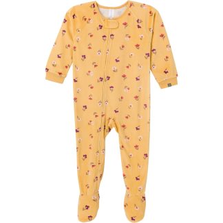 Infant & Toddler Girls Yellow Floral Footed Fleece Pajamas