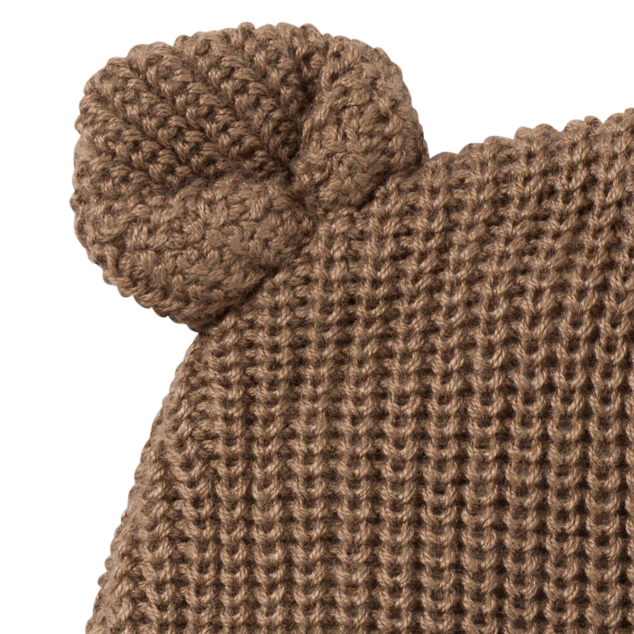 2-Piece Baby Neutral Brown Sweater Romper & Hat Set - Image 5