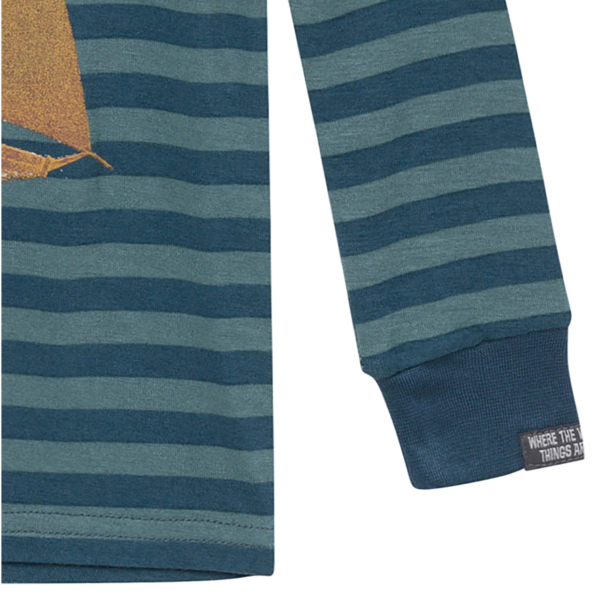 2-Piece Infant & Toddler Boys Blue Stripe Where The Wild Things Are Snug Fit Pajama Set - Image 8
