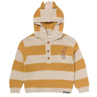 Infant & Toddler Neutral Yellow Stripe Where The Wild Things Are Hooded Sweater