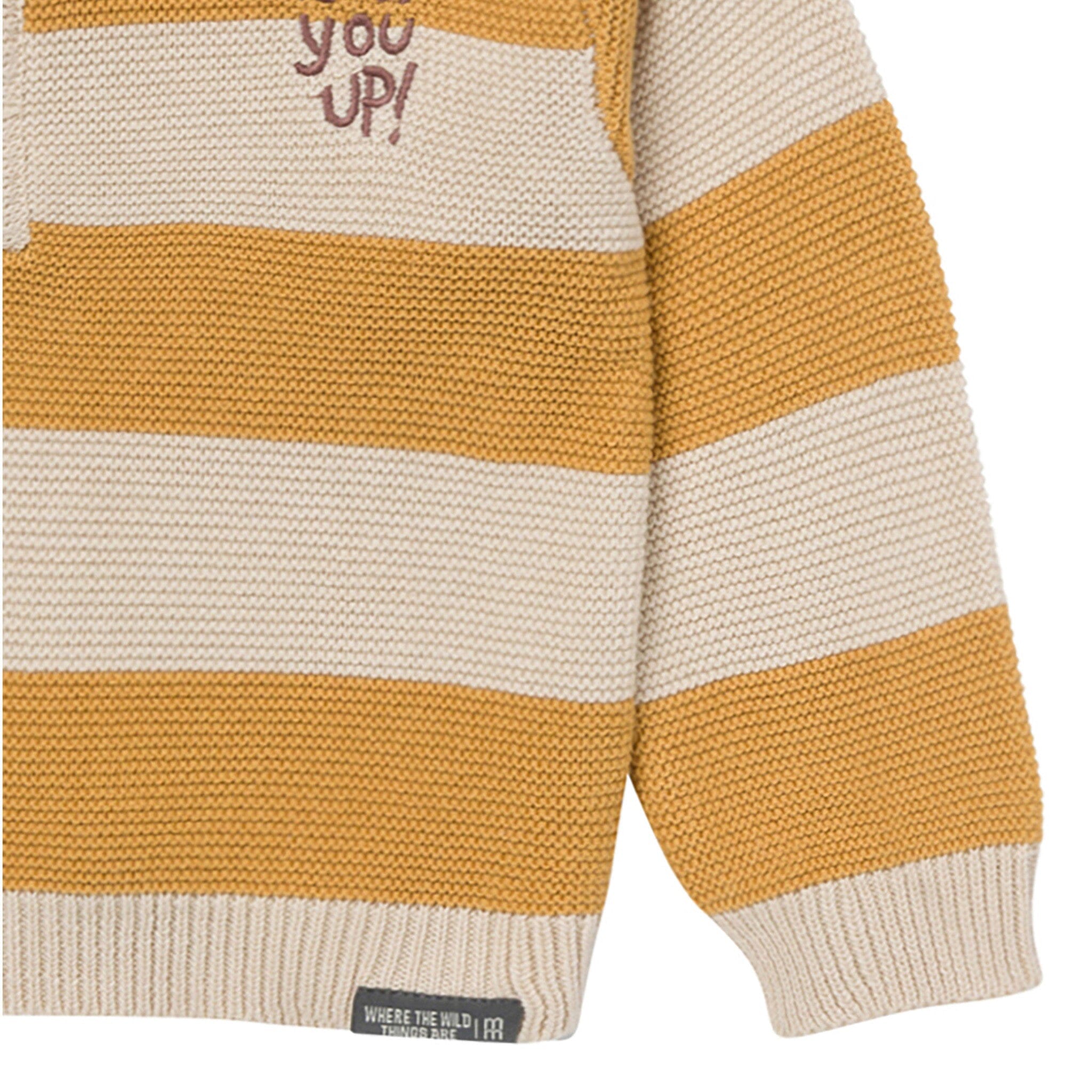 Infant & Toddler Neutral Yellow Stripe Where The Wild Things Are Hooded Sweater - Image 10