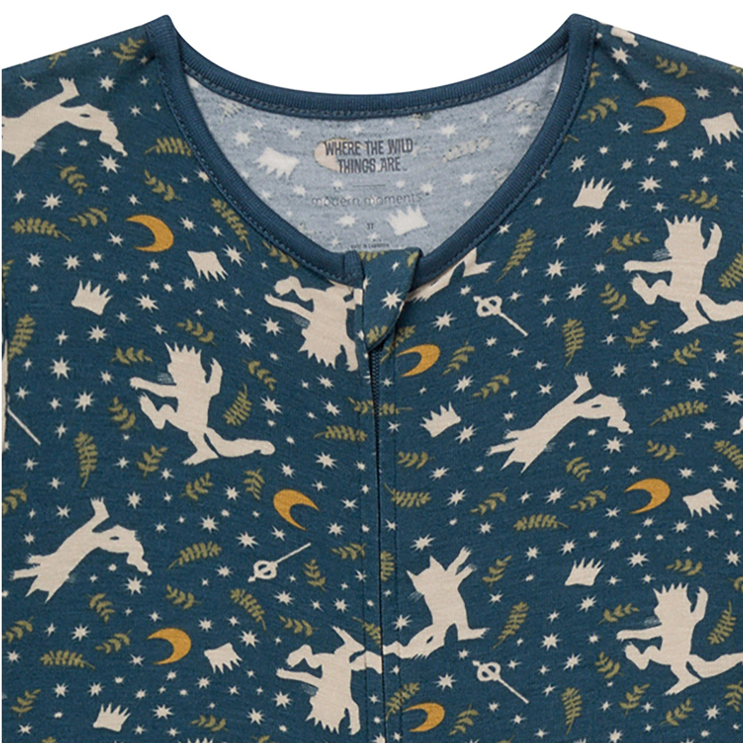 Baby & Toddler Boys Navy Where The Wild Things Are Footless Pajamas - Image 6