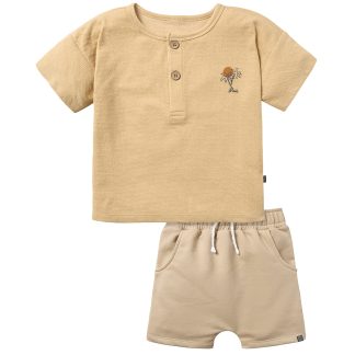 2-Piece Infant & Toddler Boys Henley Top & Shorts Set