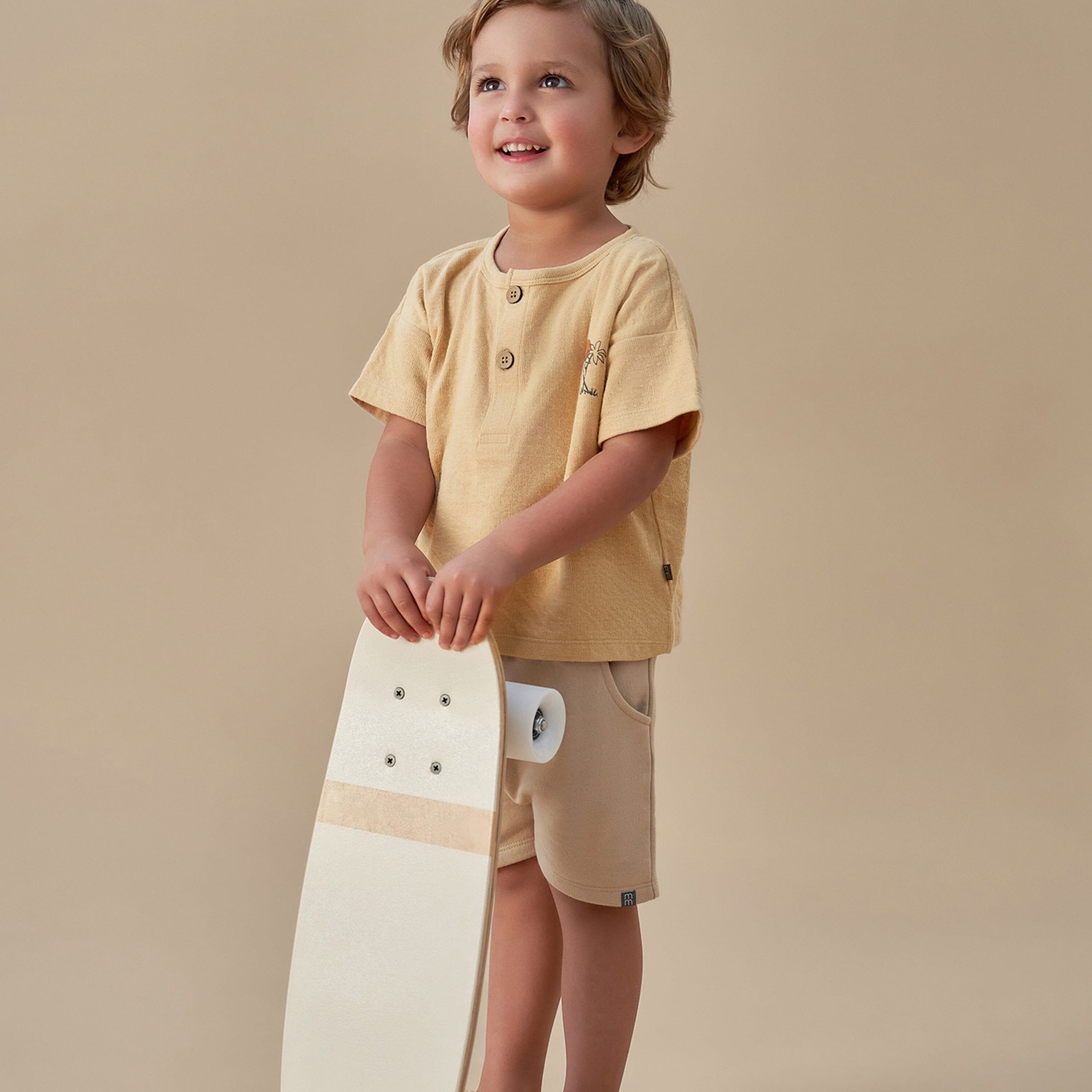 2-Piece Infant & Toddler Boys Henley Top & Shorts Set - Image 4