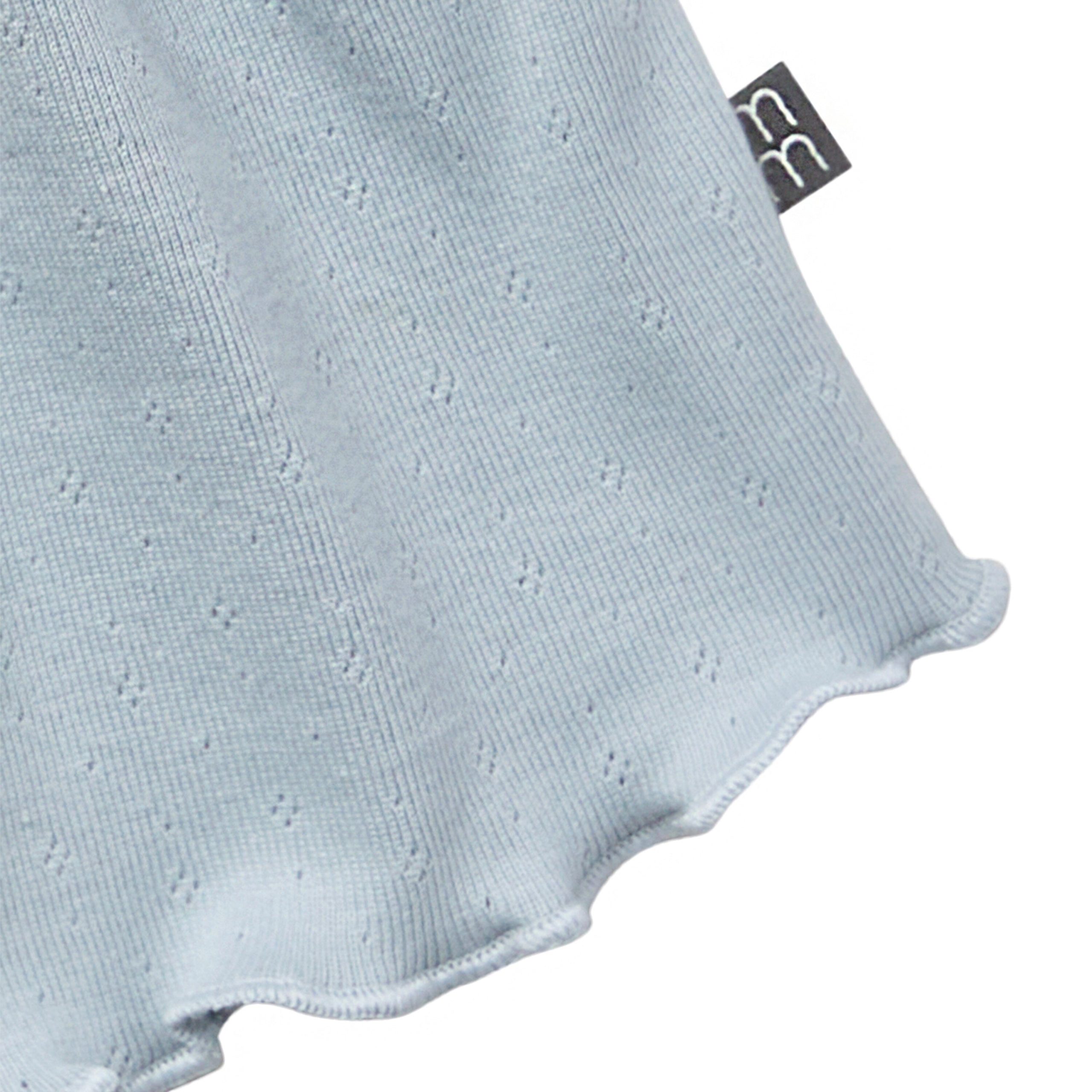 2-Piece Infant & Toddler Girls Light Blue Daisy Ruffled Sleeve Top & Smocked Wide Leg Shorts Set - Image 13