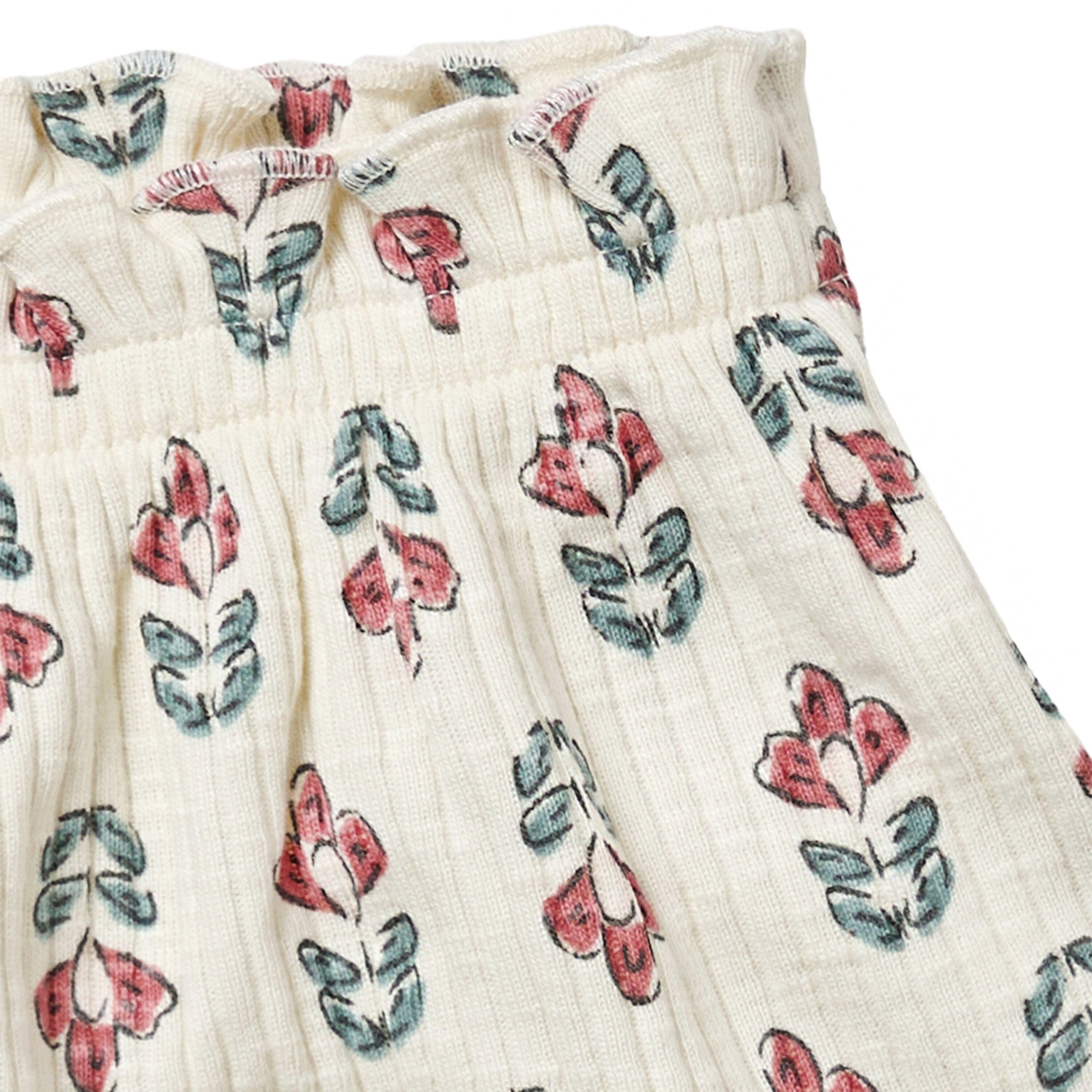 2-Pack Infant & Toddler Girls Medium Rose & Ivory Flower Wide Leg Shorts - Image 8