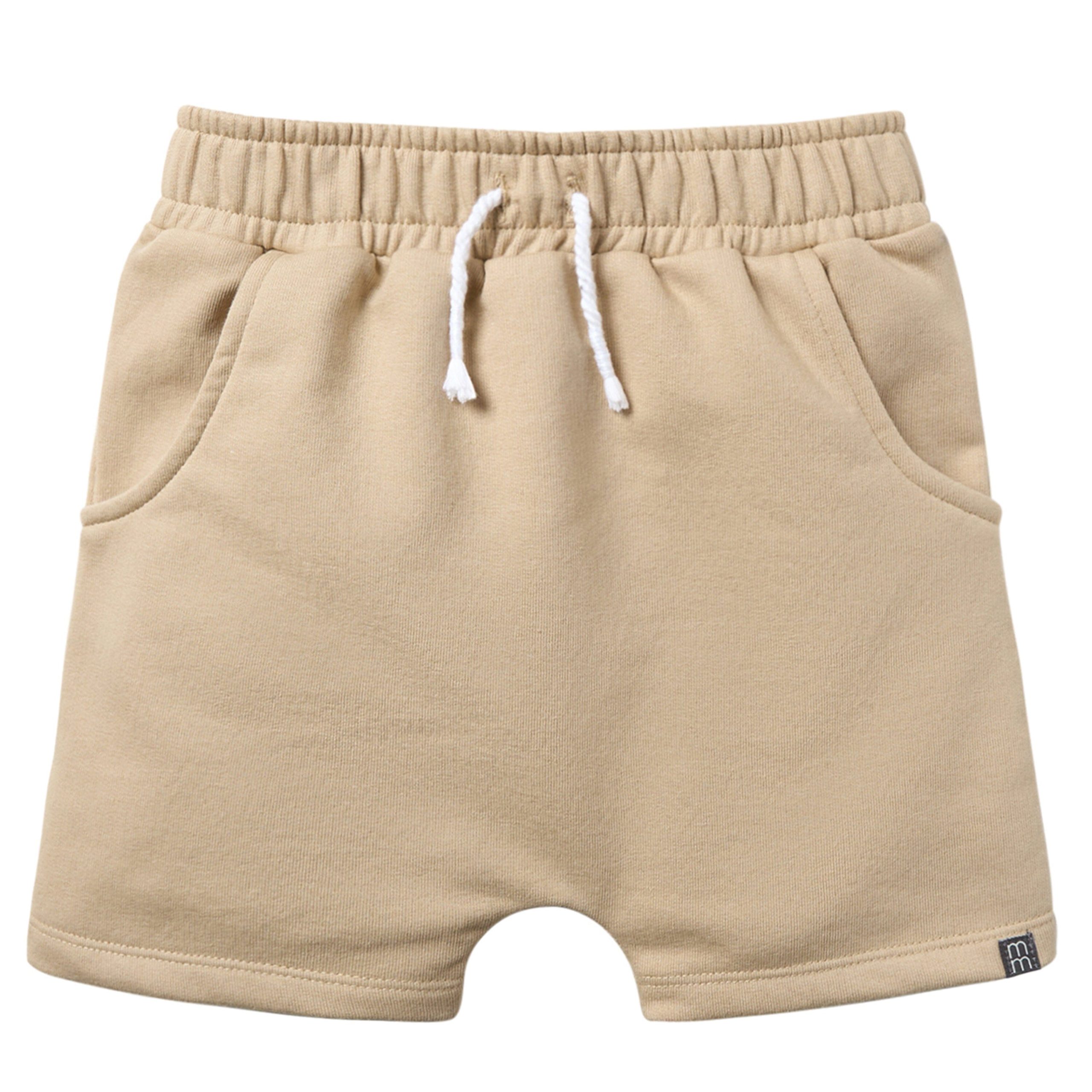 2-Pack Infant & Toddler Boys Dark Green & Light Tan Harem Shorts - Image 2