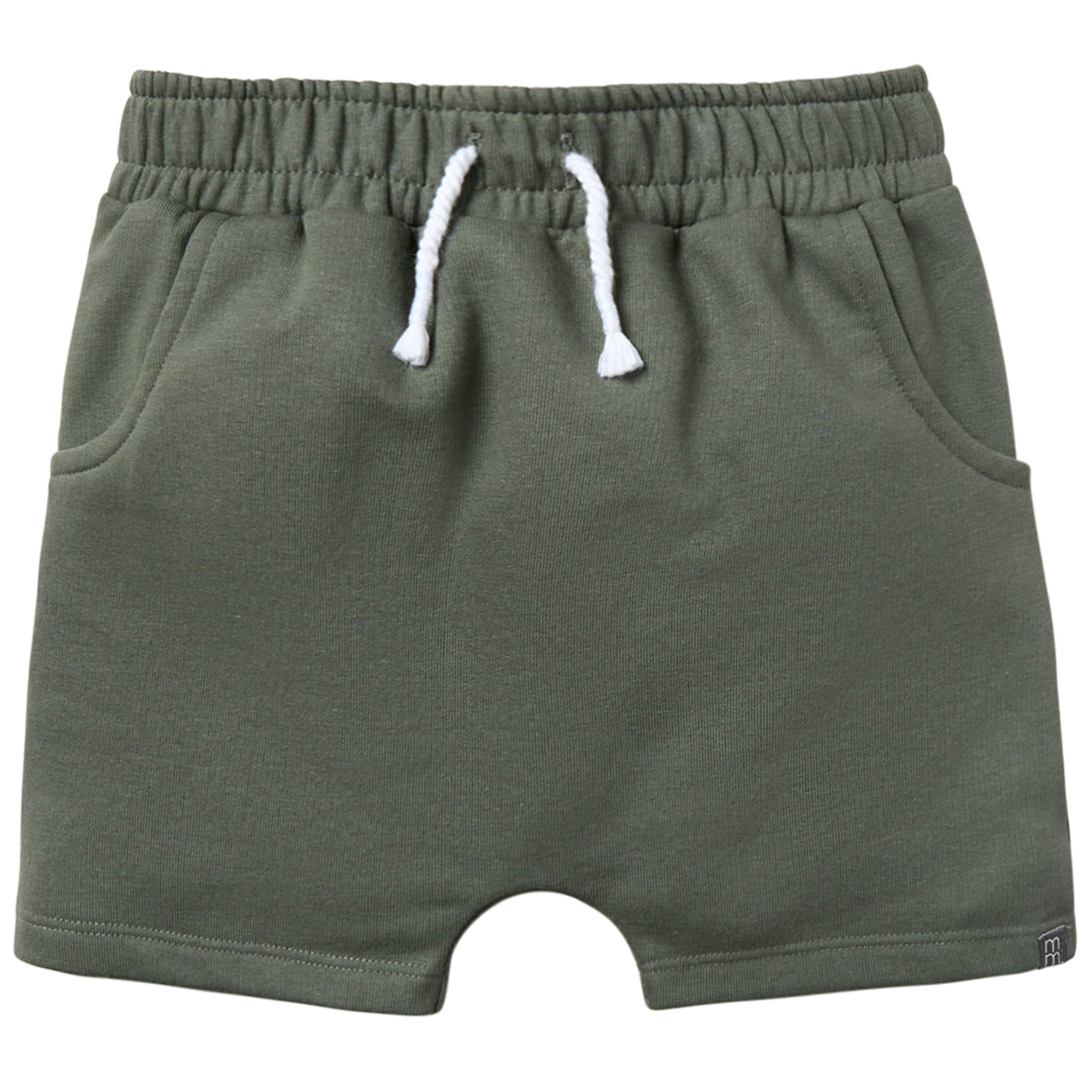 2-Pack Infant & Toddler Boys Dark Green & Light Tan Harem Shorts - Image 6