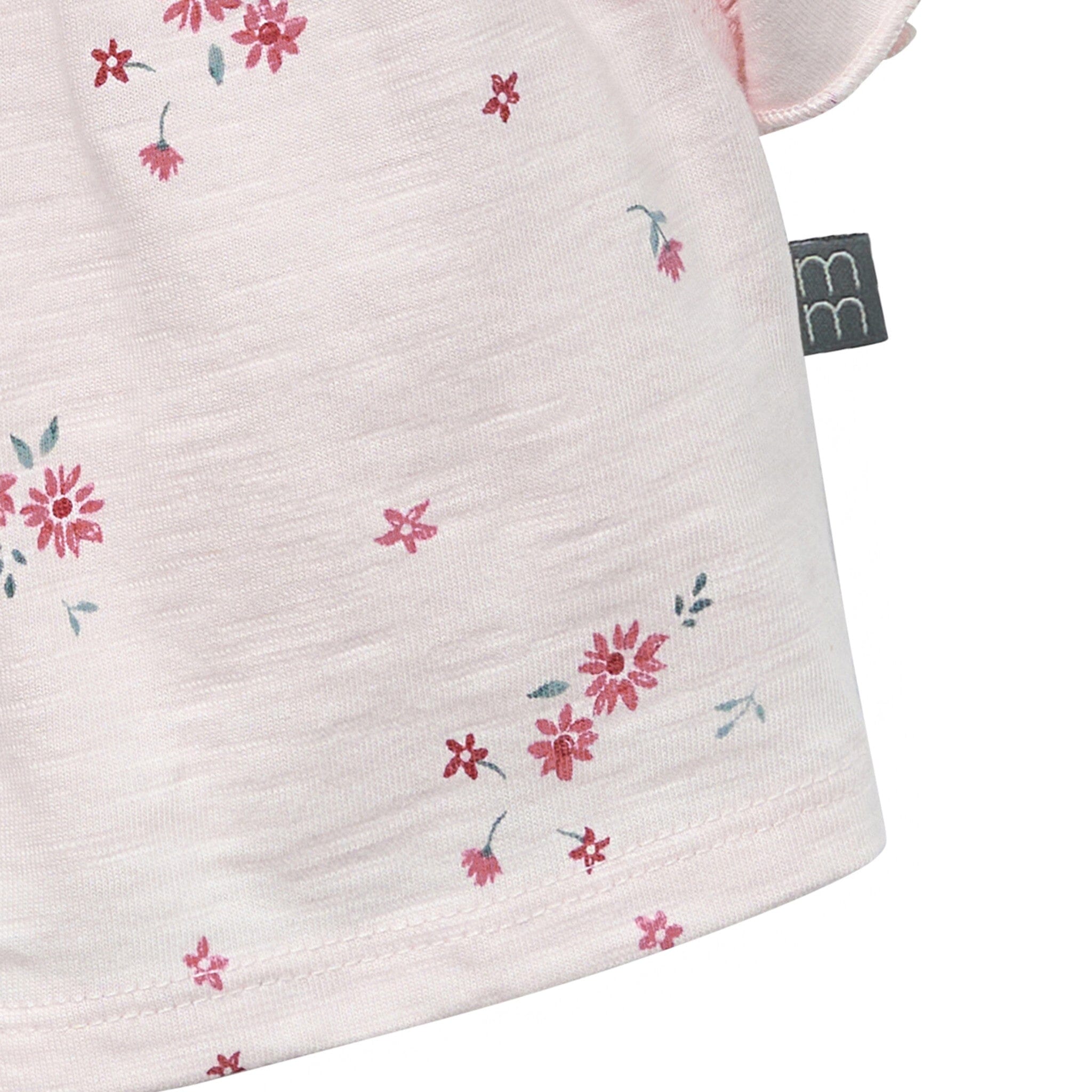 Baby Girls Light Pink Floral Ruffle Sleeve Top - Image 7