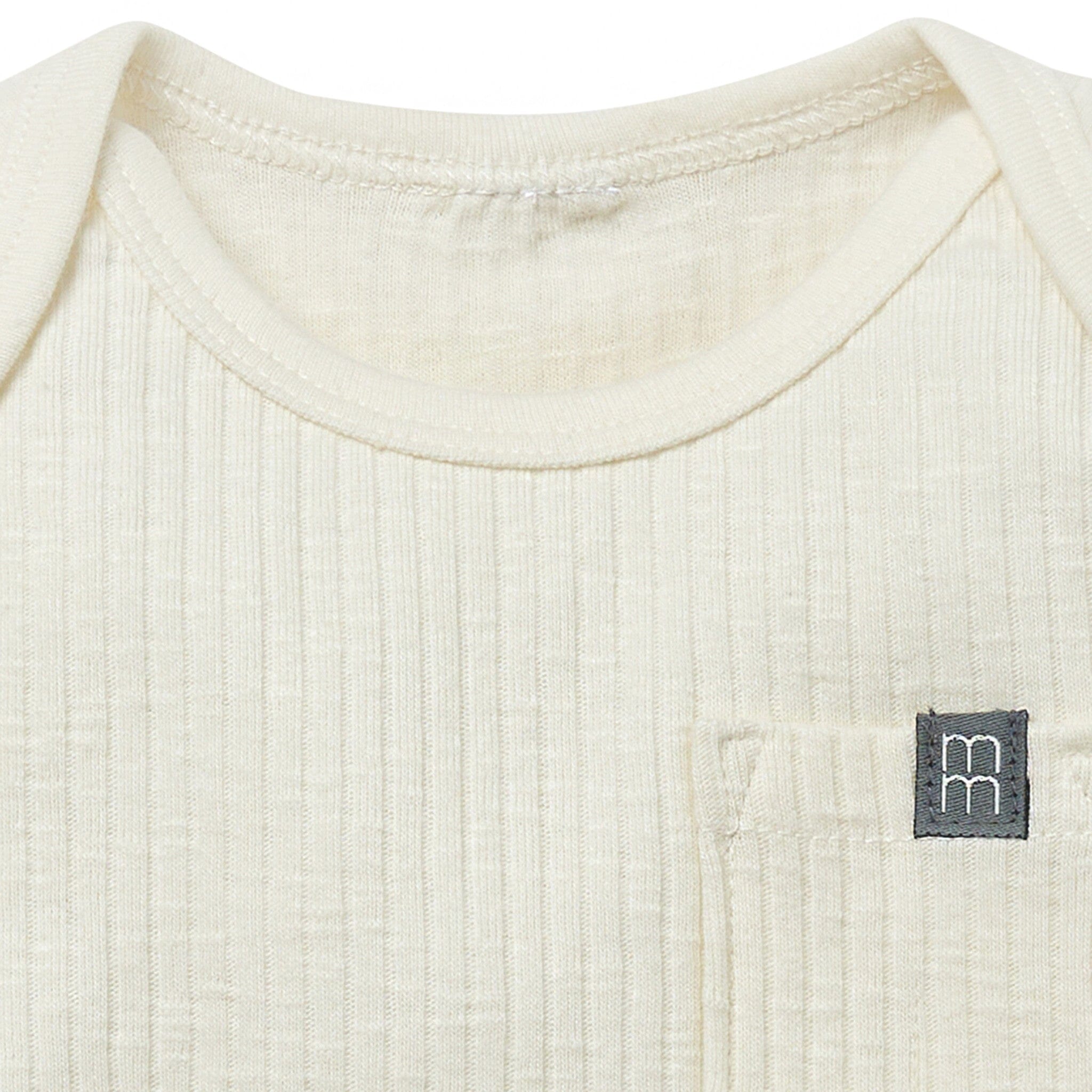Baby Neutral Ivory Short Sleeve Bodysuit - Image 2