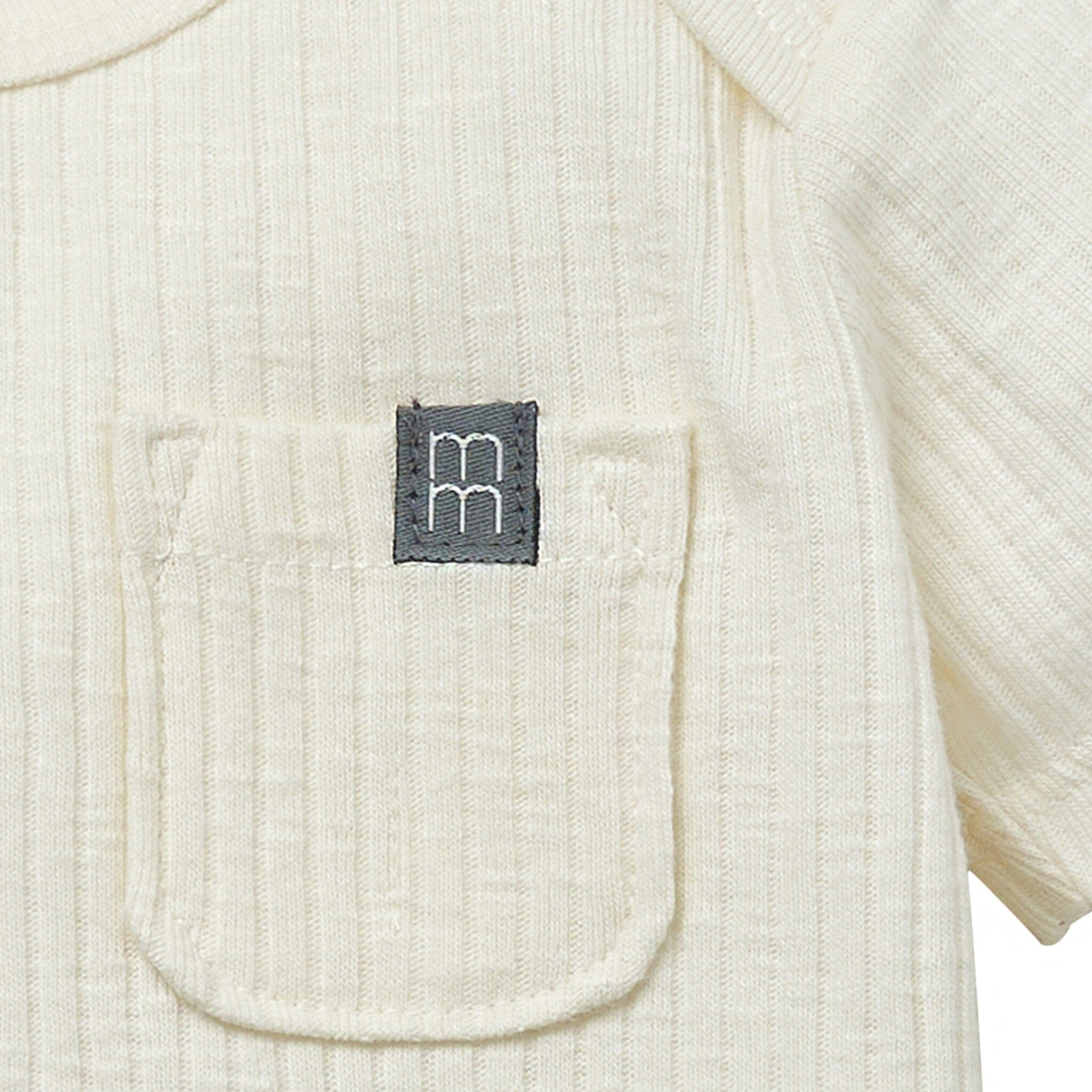 Baby Neutral Ivory Short Sleeve Bodysuit - Image 3