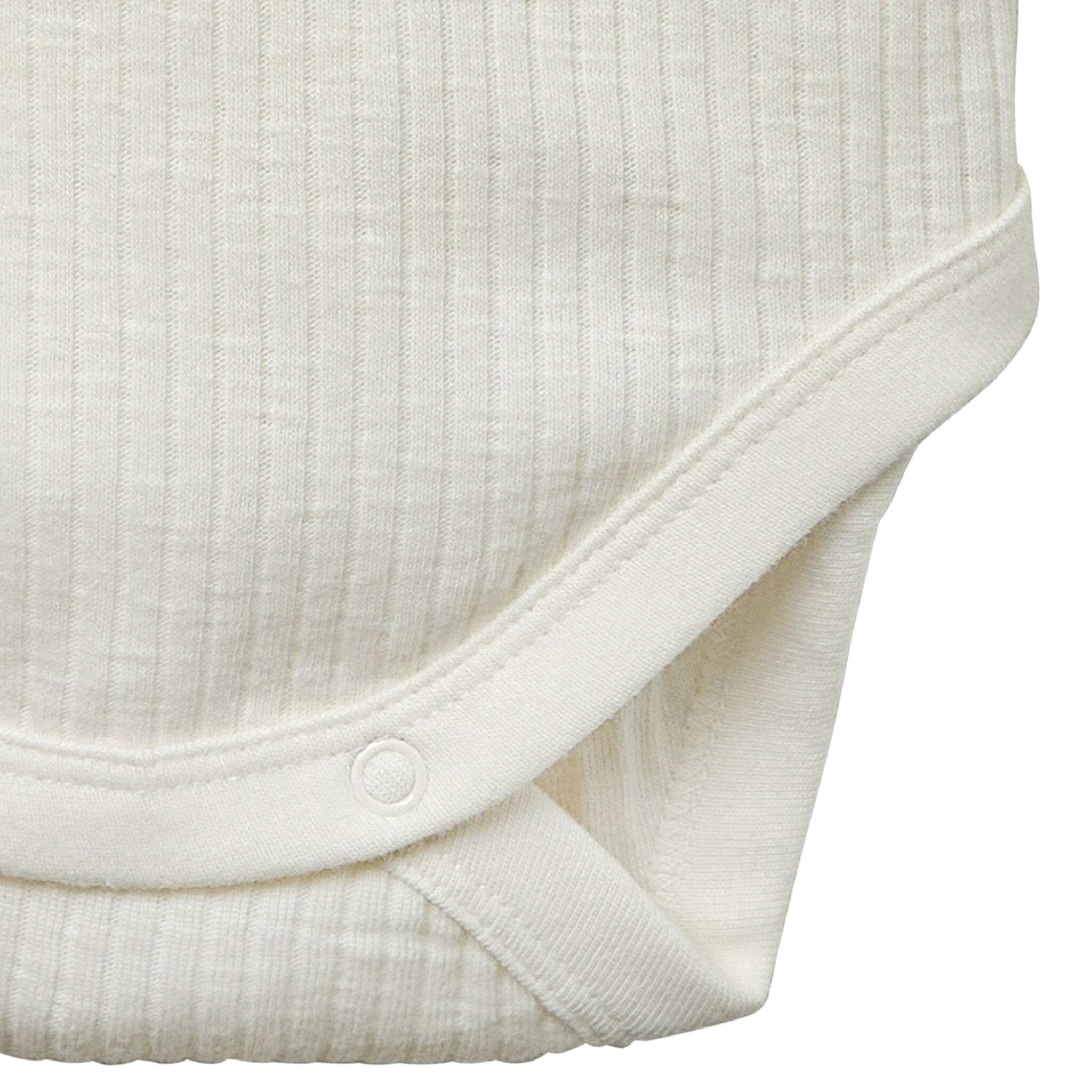 Baby Neutral Ivory Short Sleeve Bodysuit - Image 4