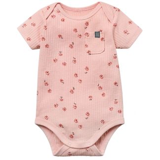 Baby Girls Rose Flower Short Sleeve Bodysuit