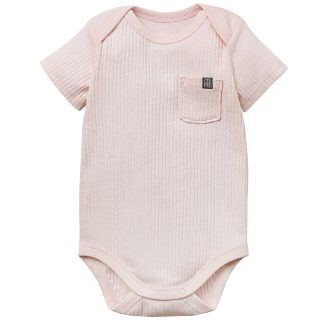 Baby Girls Light Rose Short Sleeve Bodysuit