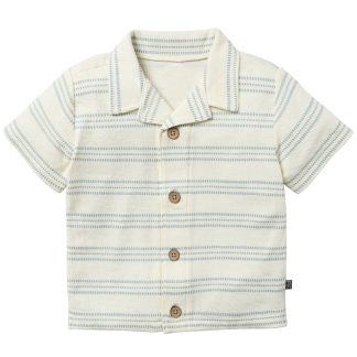 Infant & Toddler Boys Blue Stripe Collar Top
