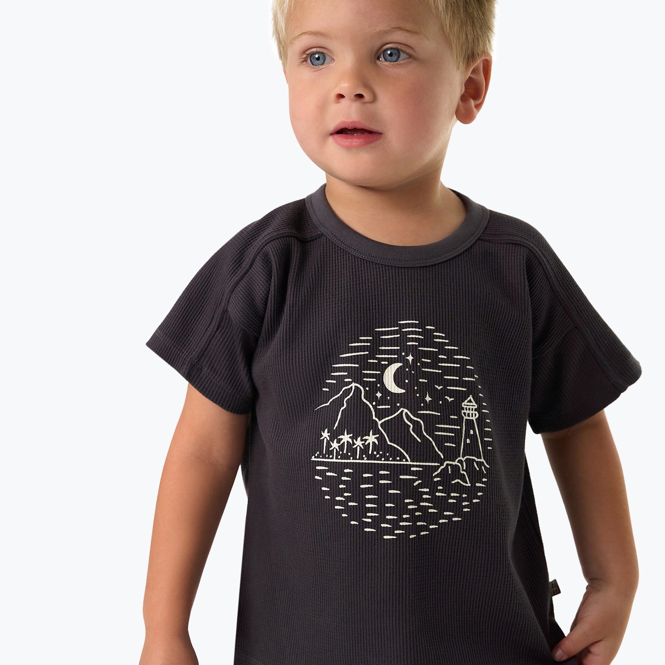Infant & Toddler Boys Mountains Box Waffle T-Shirt - Image 2