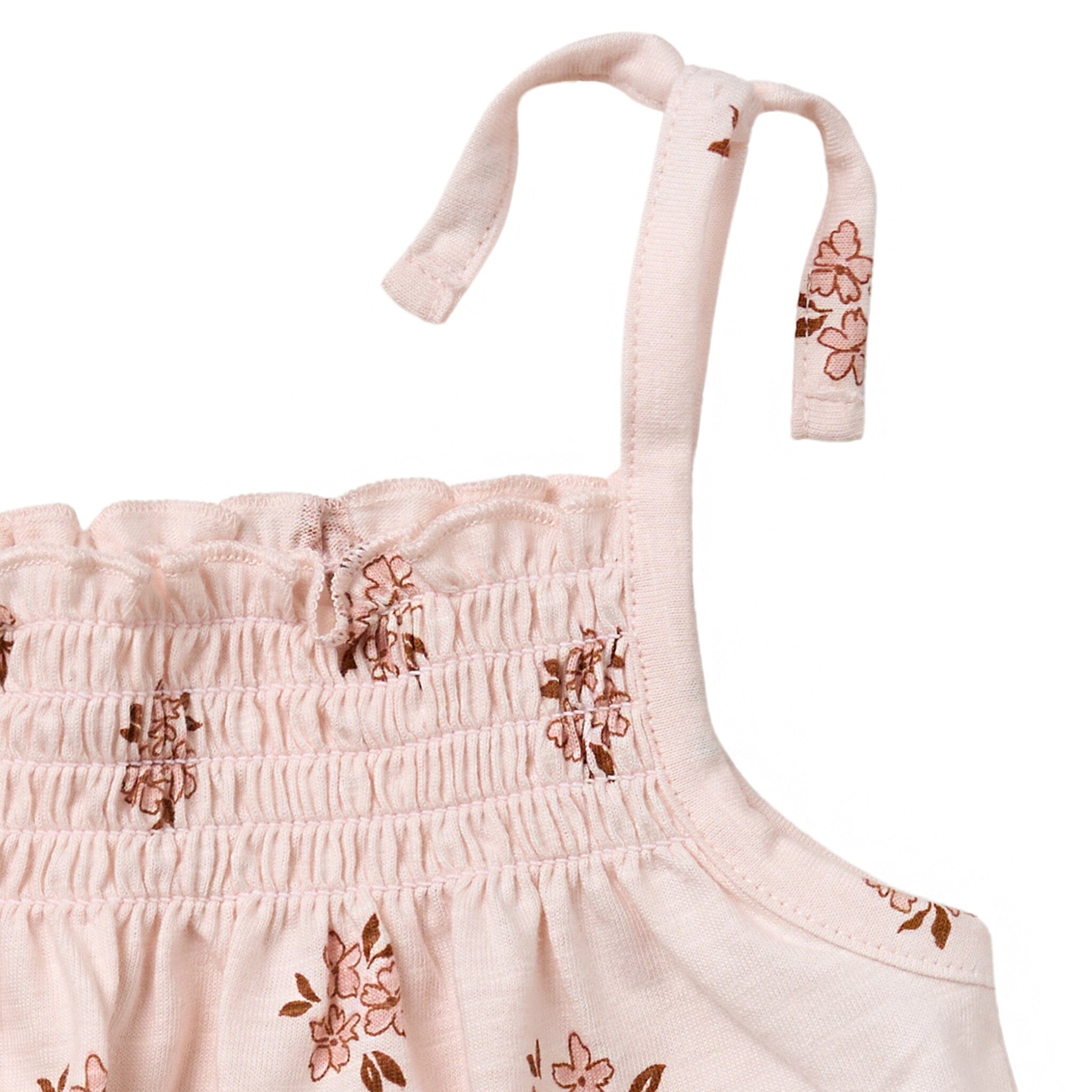 Infant & Toddler Girls Light Rose Floral Smocked Sleeveless Top - Image 5