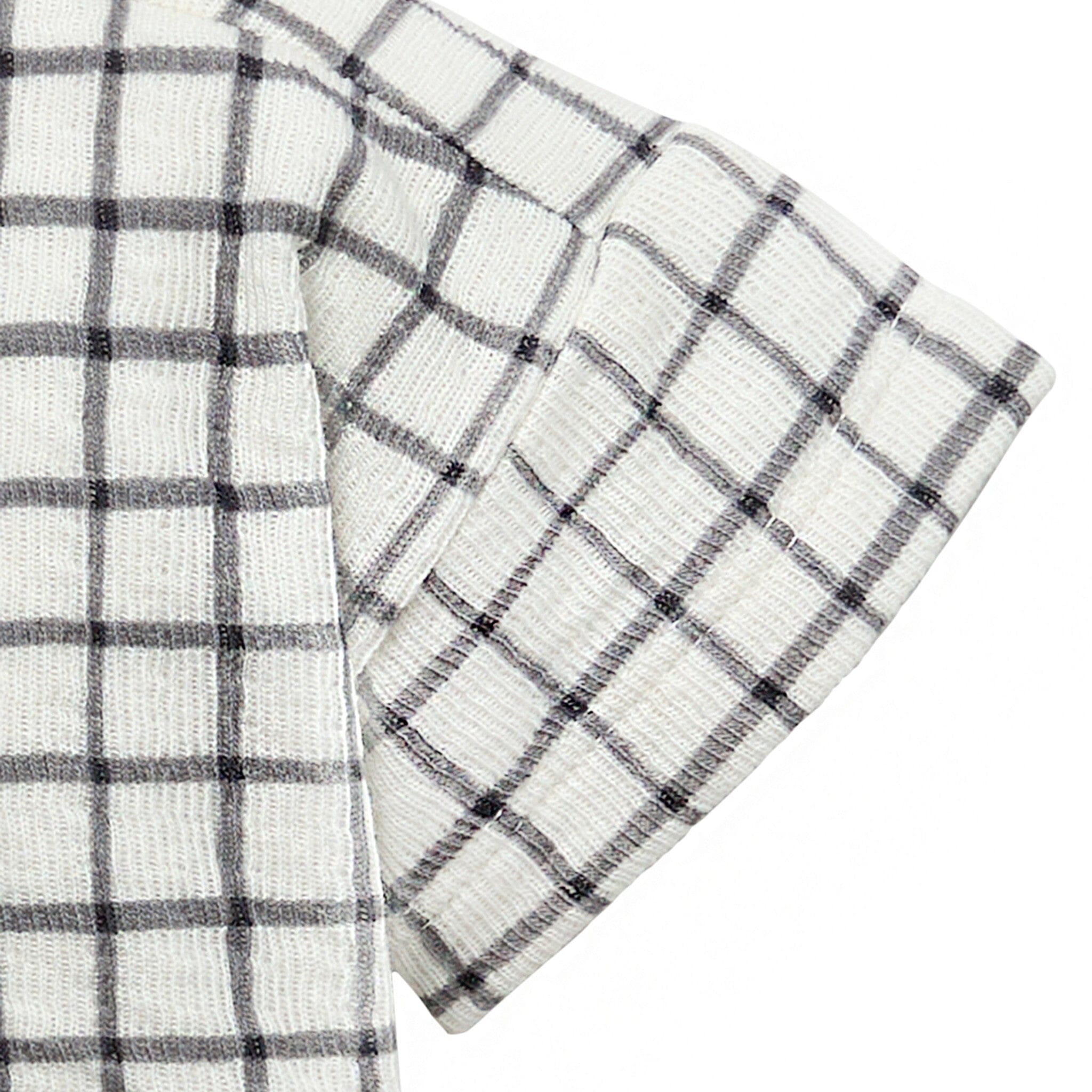 Baby Boys Grey Plaid Henley Drop Shoulder Top - Image 6