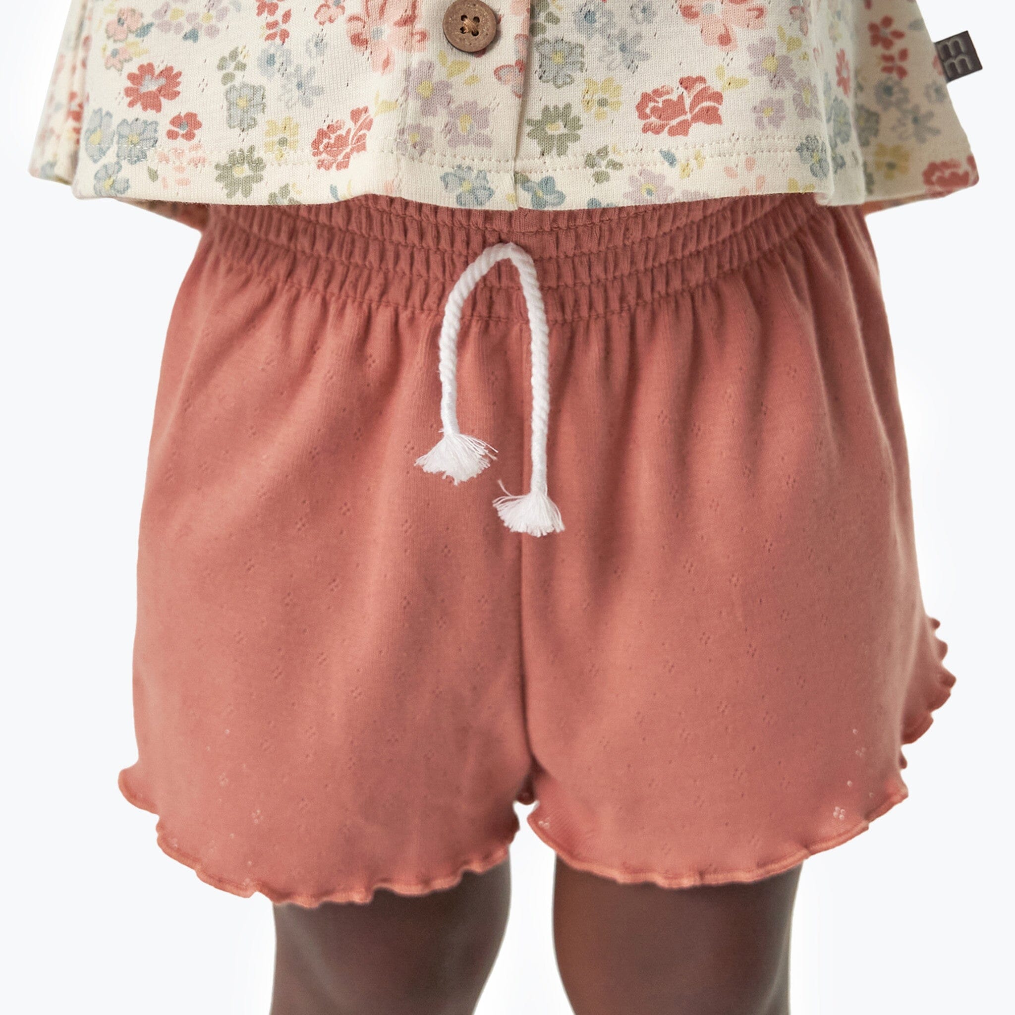 Infant & Toddler Girls Rose Smocked Wide Leg Shorts - Image 2