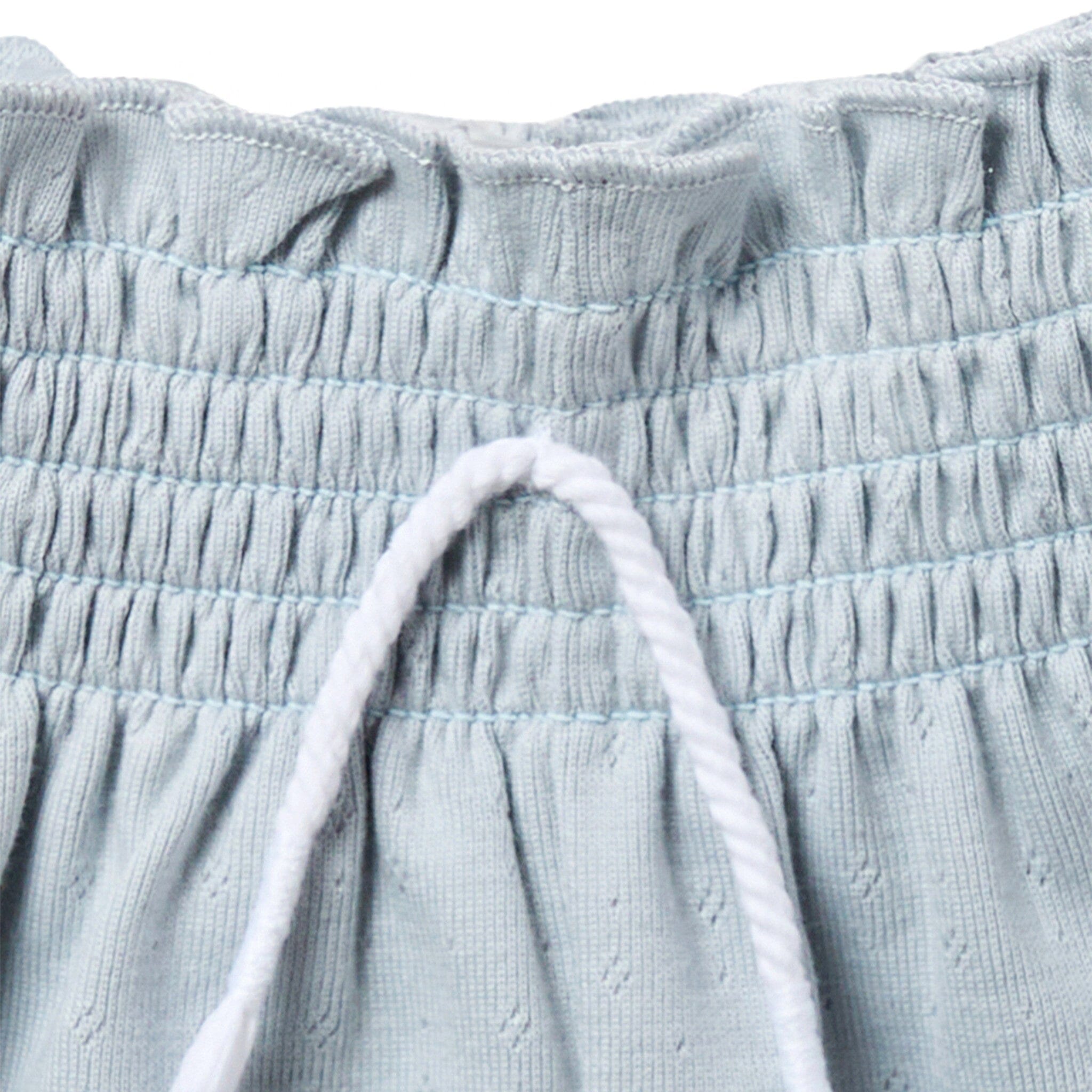 Infant & Toddler Girls Light Blue Smocked Wide Leg Shorts - Image 7