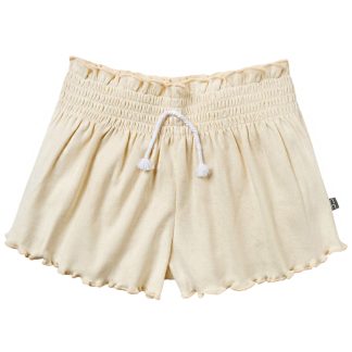 Infant & Toddler Girls Light Beige Smocked Wide Leg Shorts