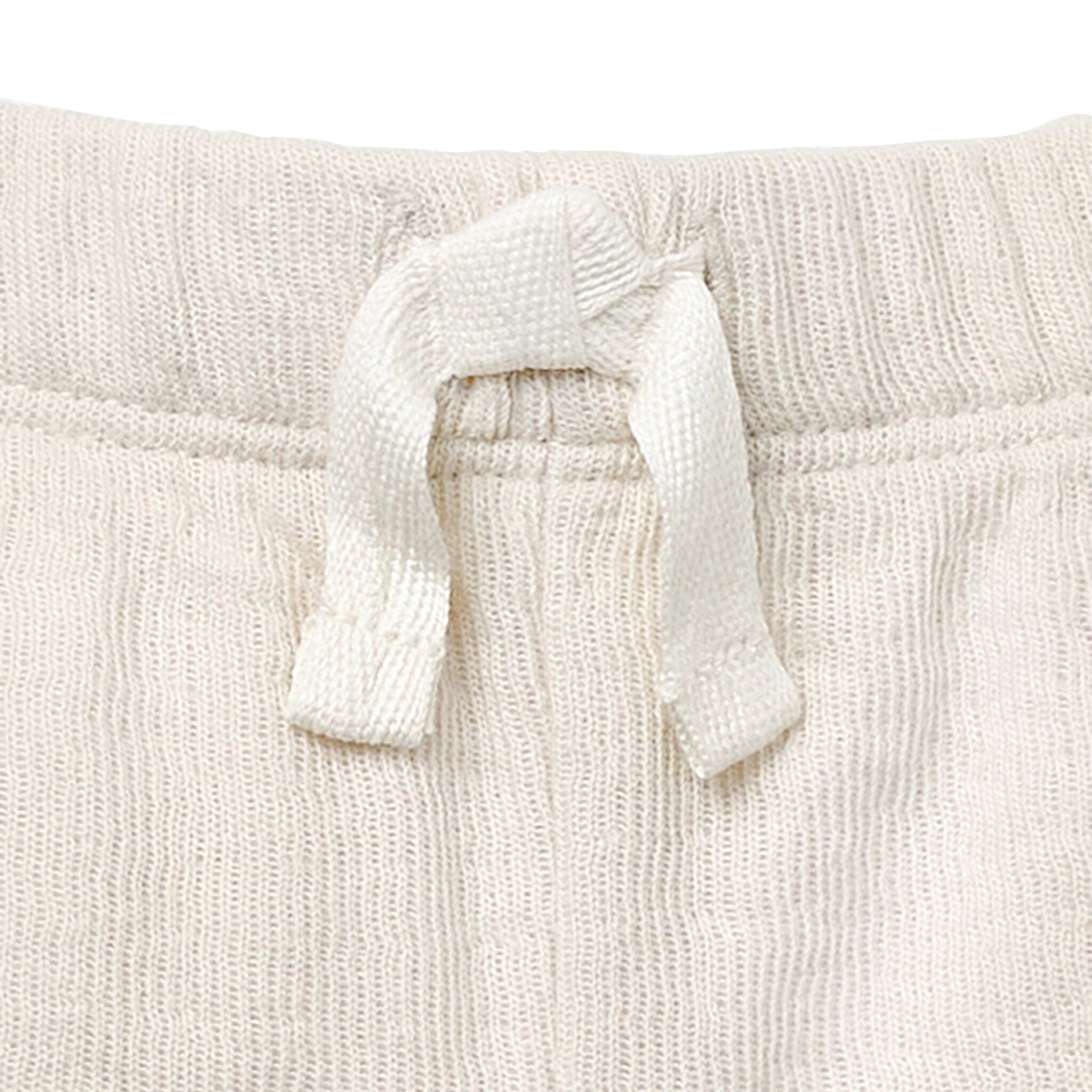 Baby Neutral Beige Cuffed Shorts - Image 2
