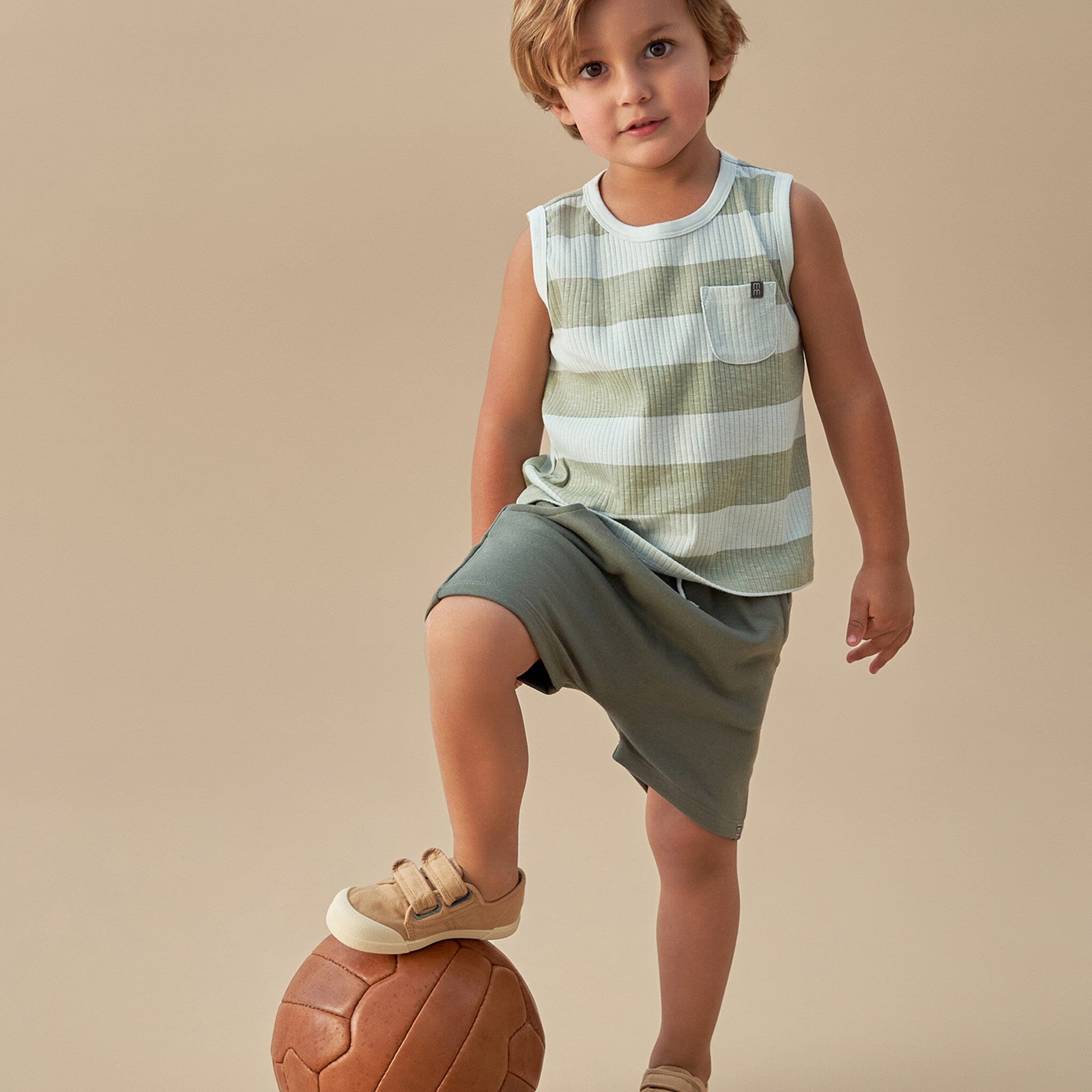 Infant & Toddler Boys Dark Green Harem Shorts - Image 3