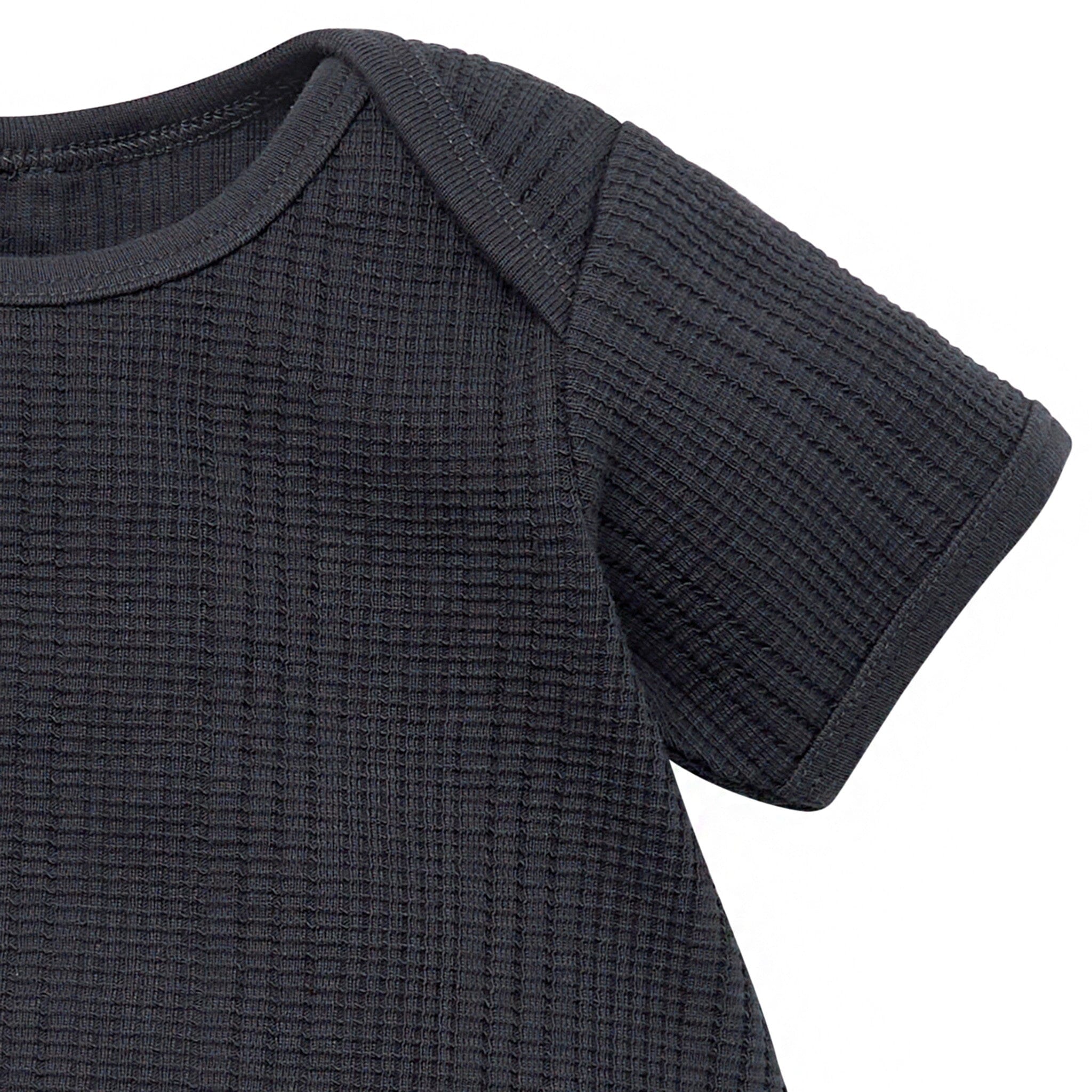 Baby Neutral Dark Grey Dumpling Romper - Image 2