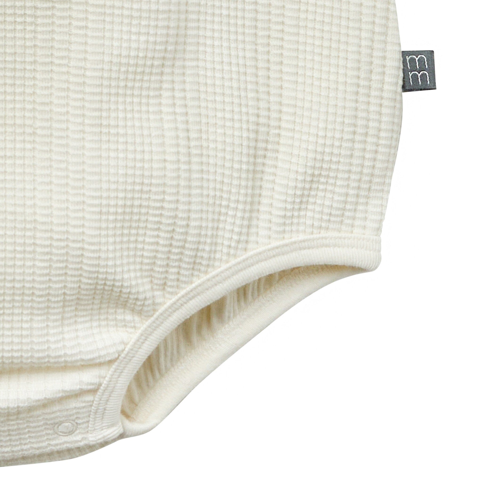 Baby Neutral Ivory Dumpling Romper - Image 3