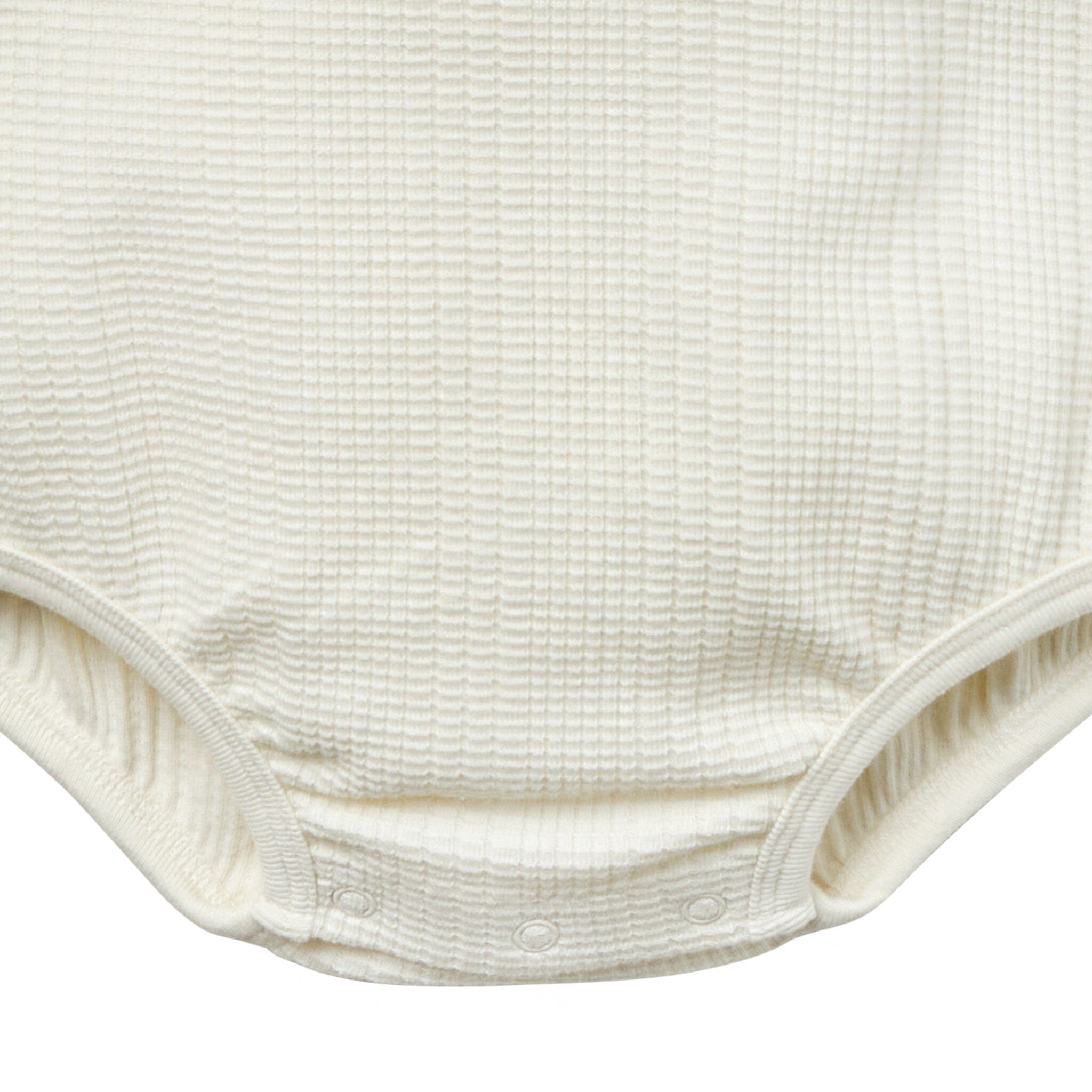 Baby Neutral Ivory Dumpling Romper - Image 4