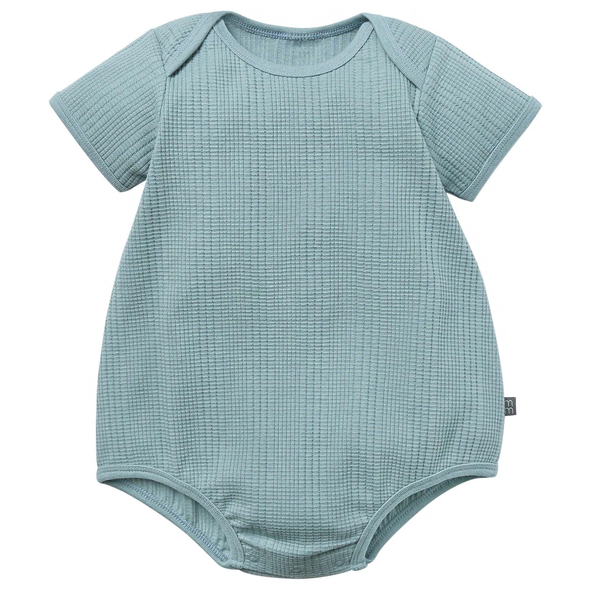 Baby Neutral Teal Dumpling Romper