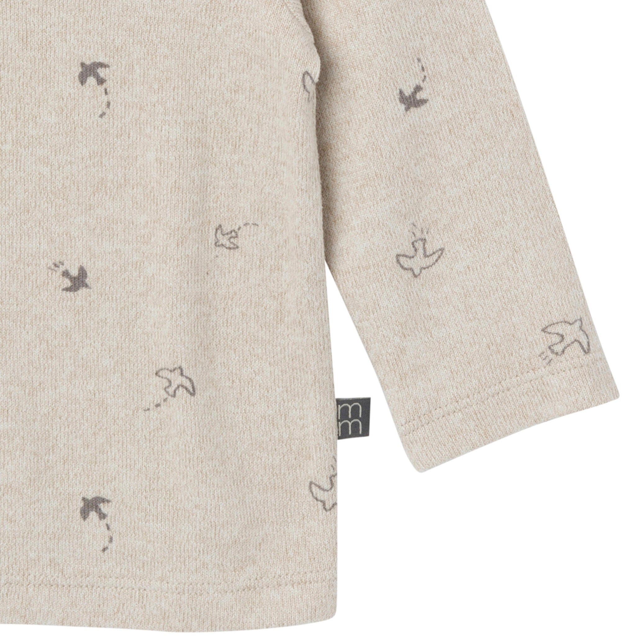 2-Piece Baby Boys Oatmeal Heather Hooded Brushed Hacci Set - Image 4