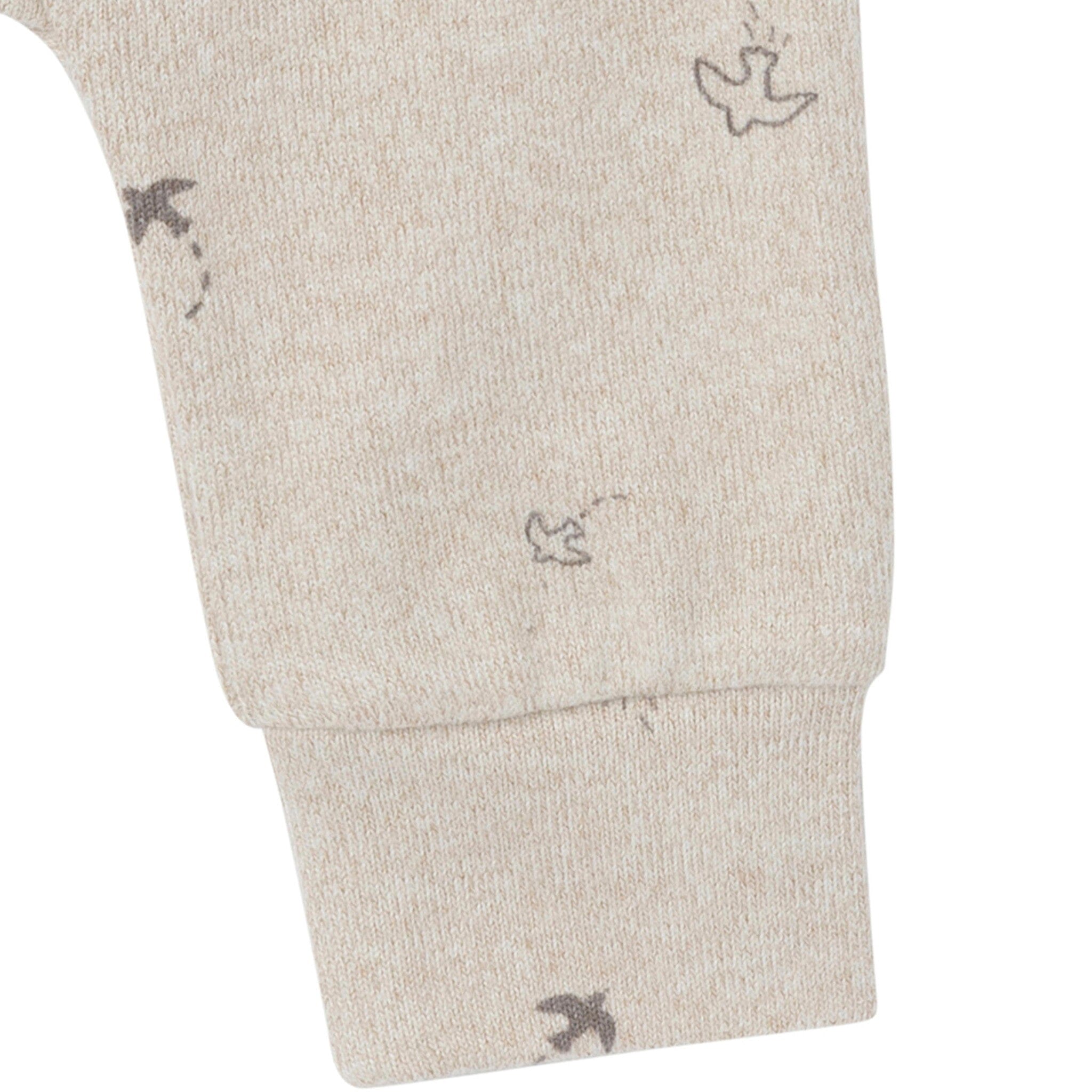 2-Piece Baby Boys Oatmeal Heather Hooded Brushed Hacci Set - Image 6