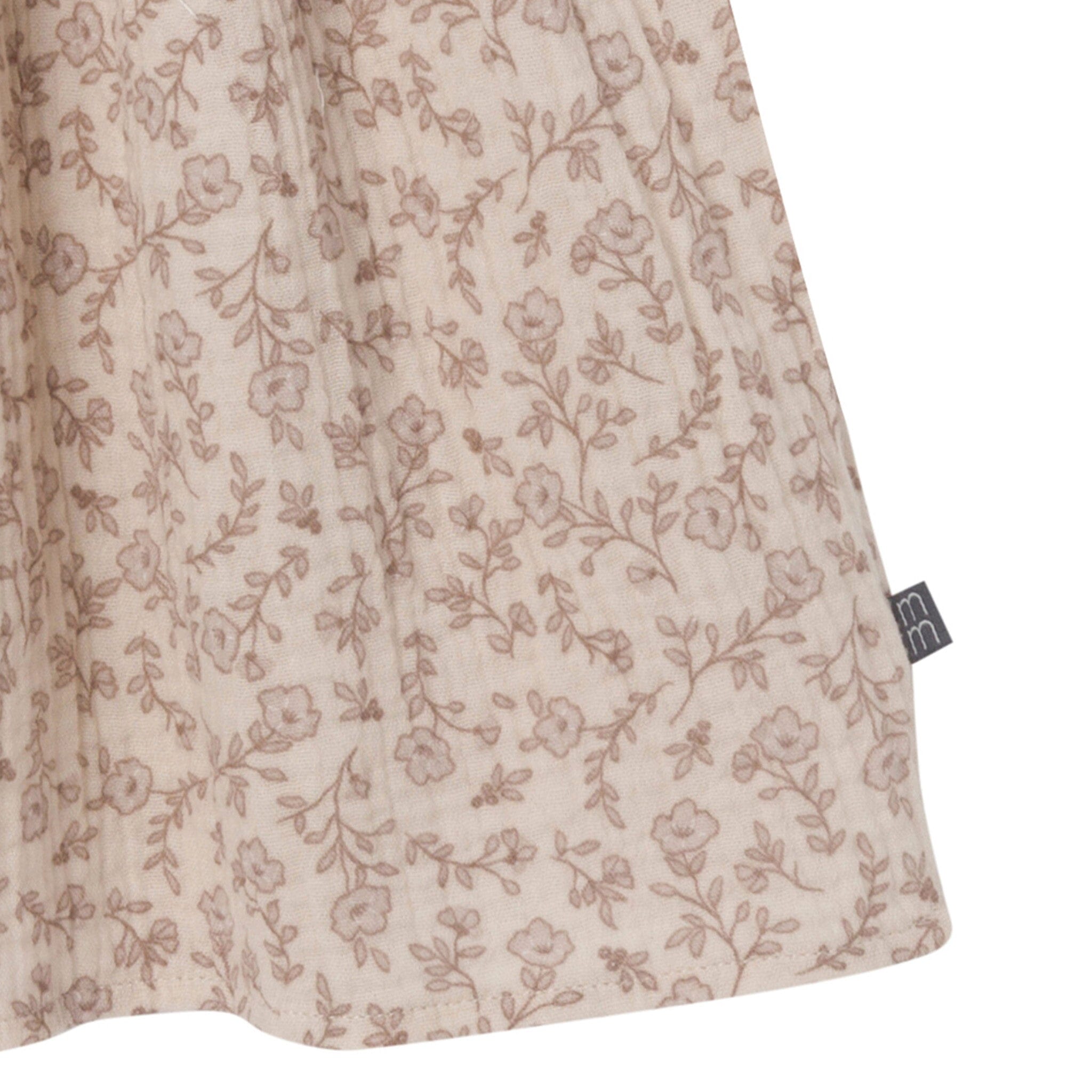Infant & Toddler Girls Tan Floral Gauze Dress - Image 6