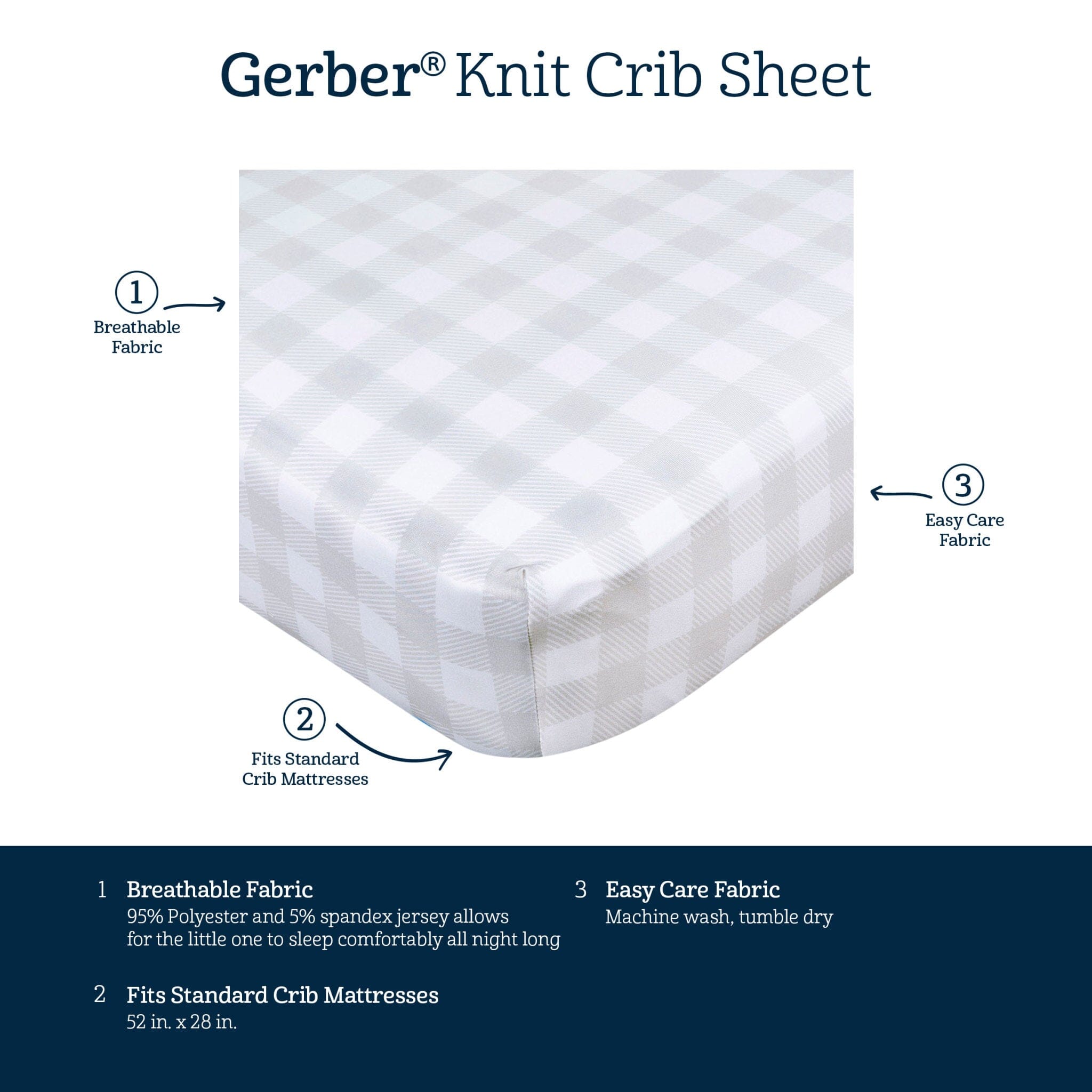 2-Pack Baby Neutral Animal Geo Crib Sheet - Image 4