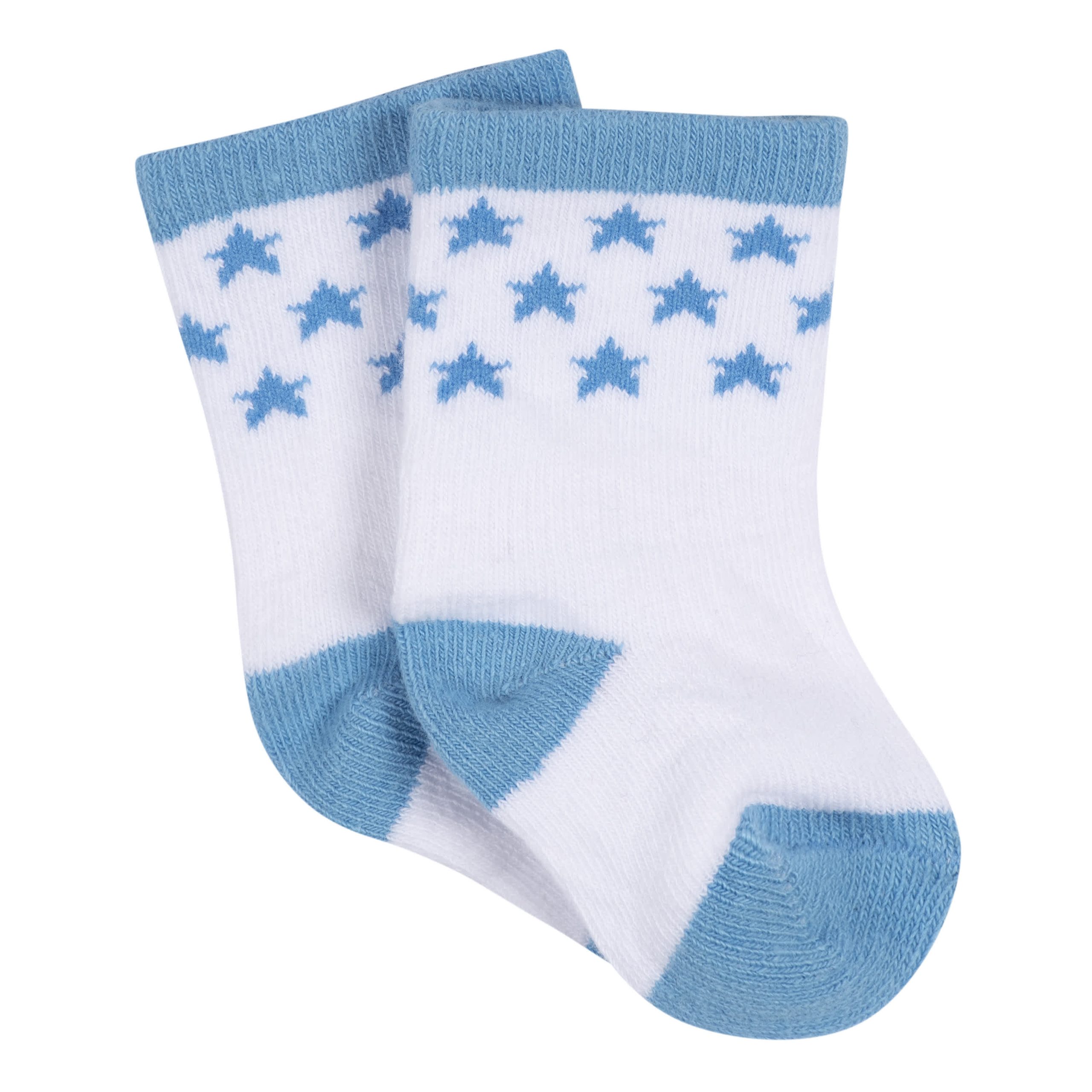 9-Pack Baby Boys Stars Jersey Crew Socks - Image 2