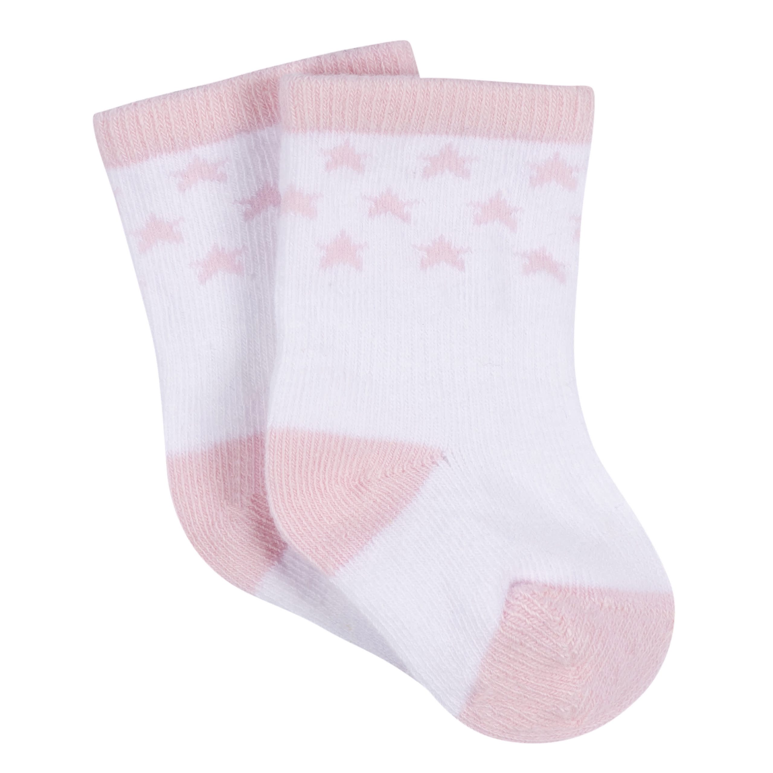 9-Pack Baby Girls Stars Jersey Crew Socks - Image 2
