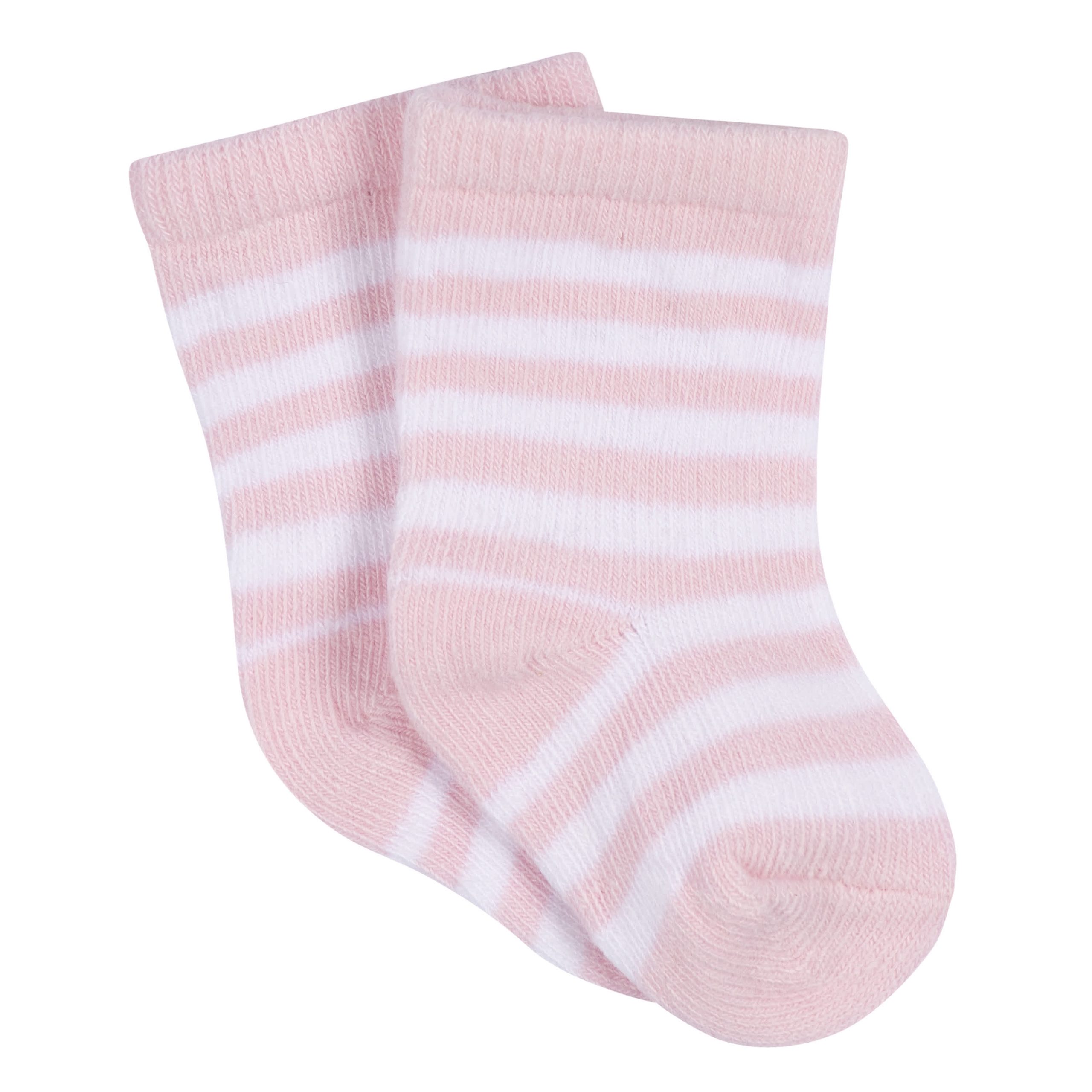 9-Pack Baby Girls Stars Jersey Crew Socks - Image 3