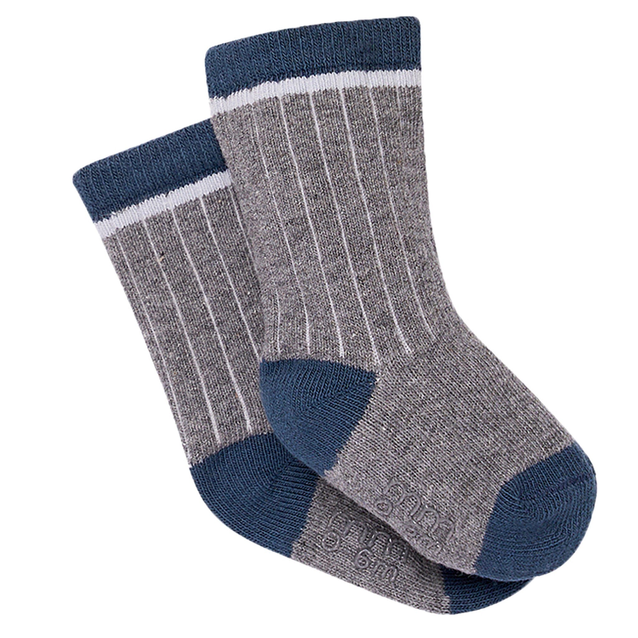 3-Pack Baby Boys Neutral Colorblock Socks - Image 2